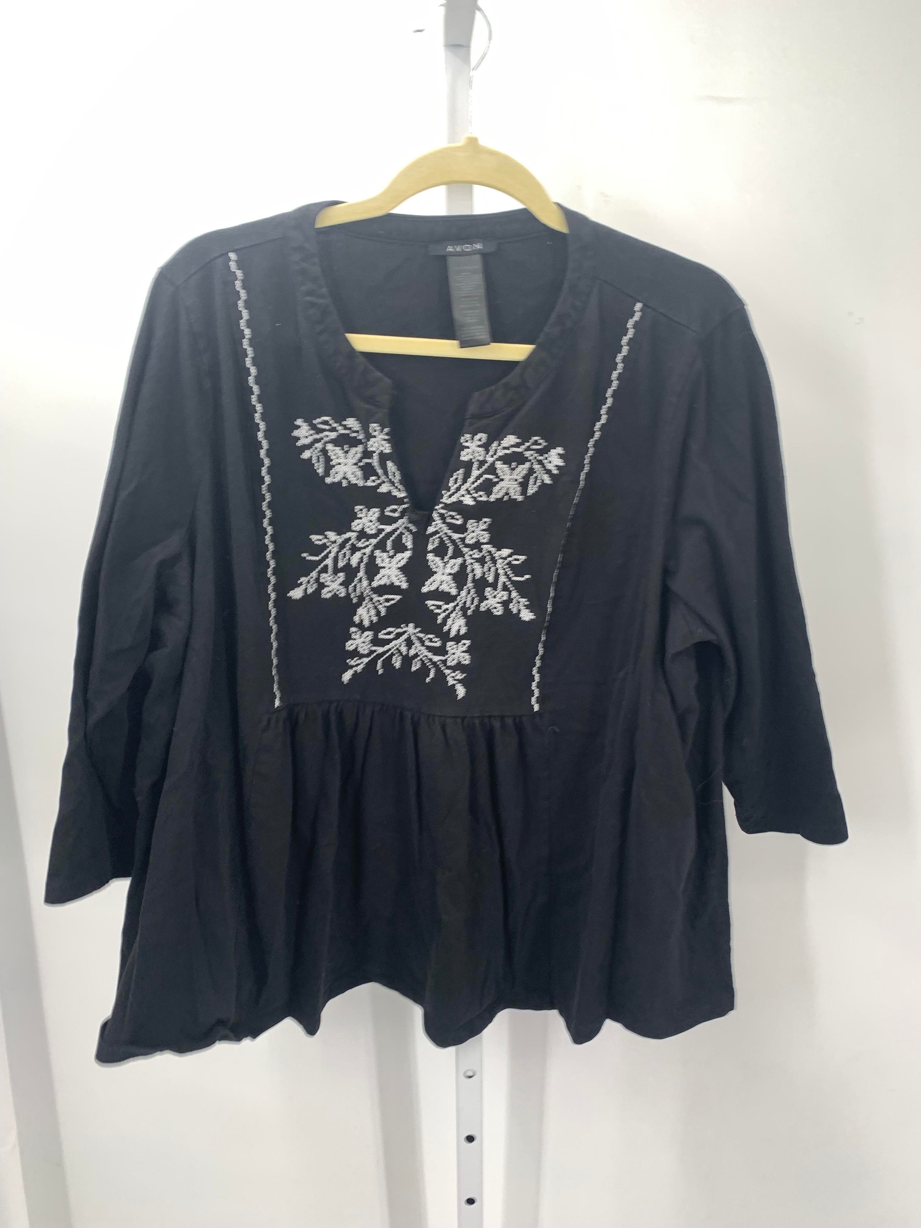 Avon Size 1X Womens 3/4 Sleeve Shirt