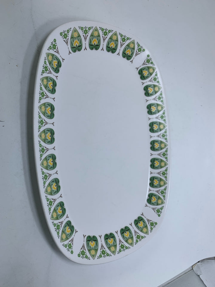 VTG PROGRESSION PALOS VERDE PATTERN RECTANGLE W/ ROUNDED CORNERS PLATTER.