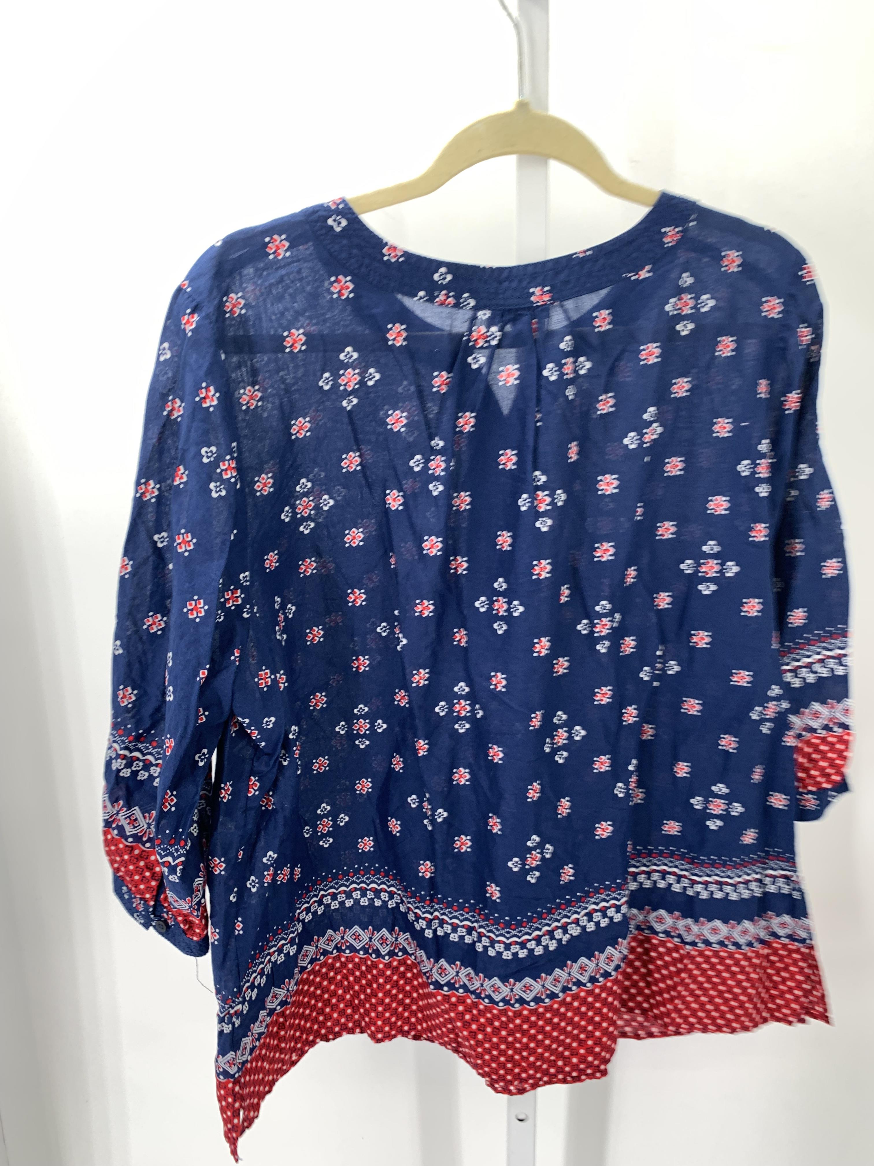 Talbots Size 2XP Womens 3/4 Sleeve Shirt