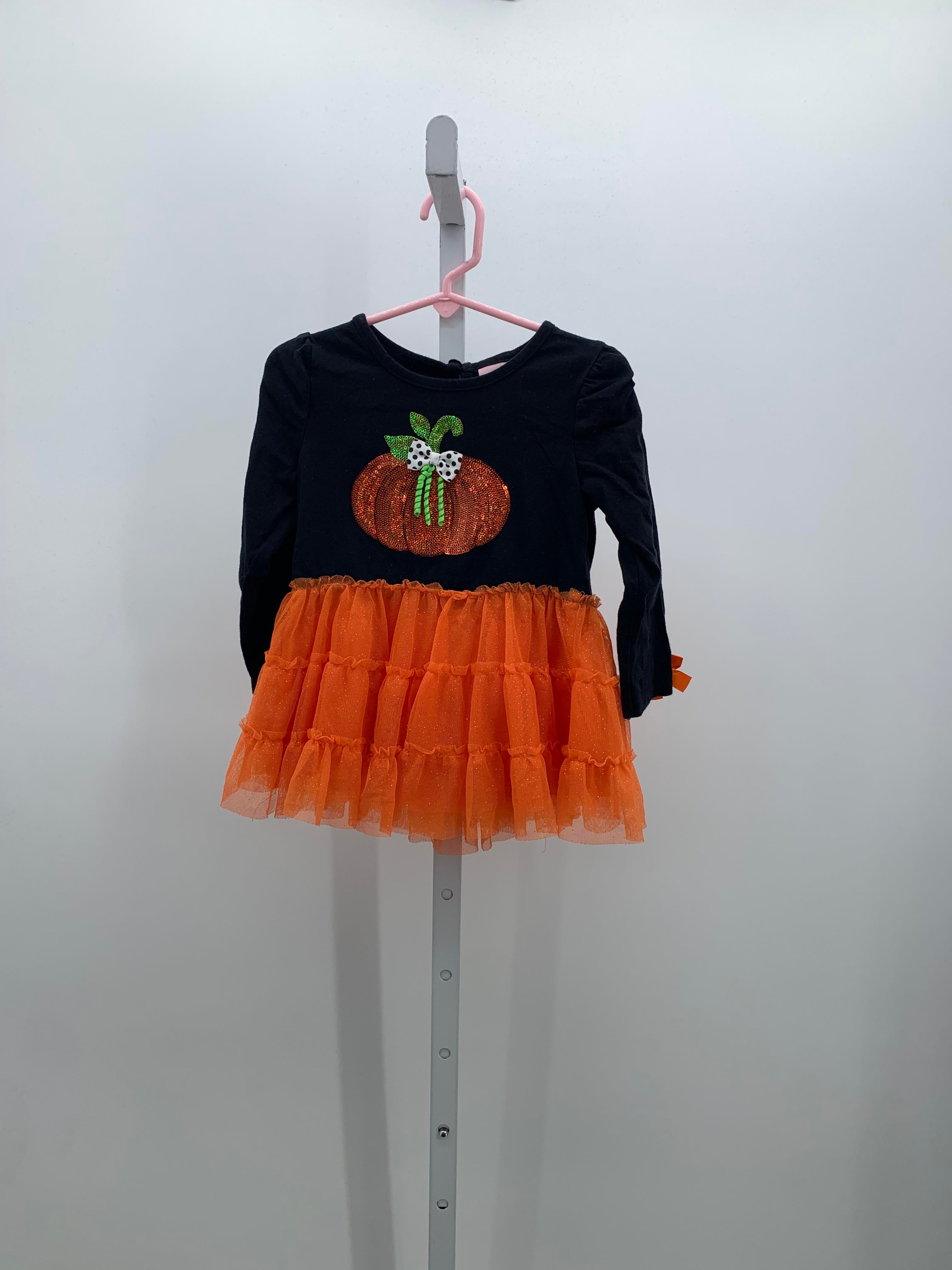 LONG SLV DRESS SEQUINS PUMPKIN