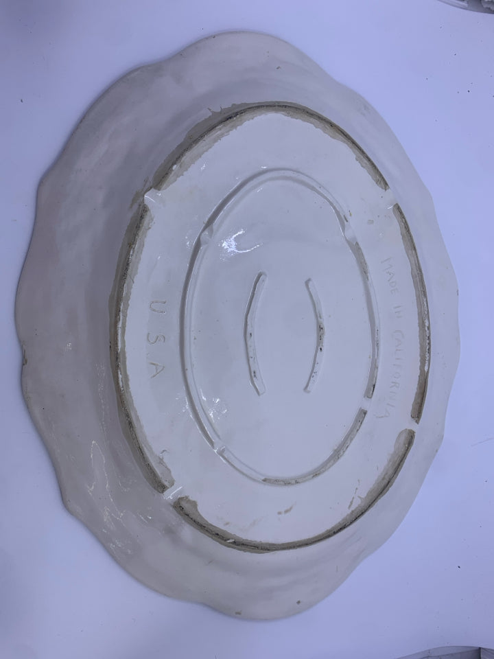 OVAL EMBOSSED TURKEY PLATTER.