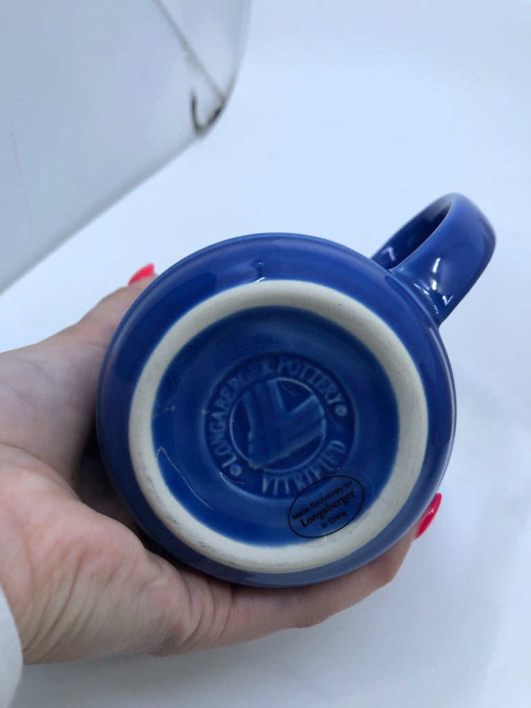 NIB WOVEN TRADITIONAL MUG CORNFLOWER LONGABERGER