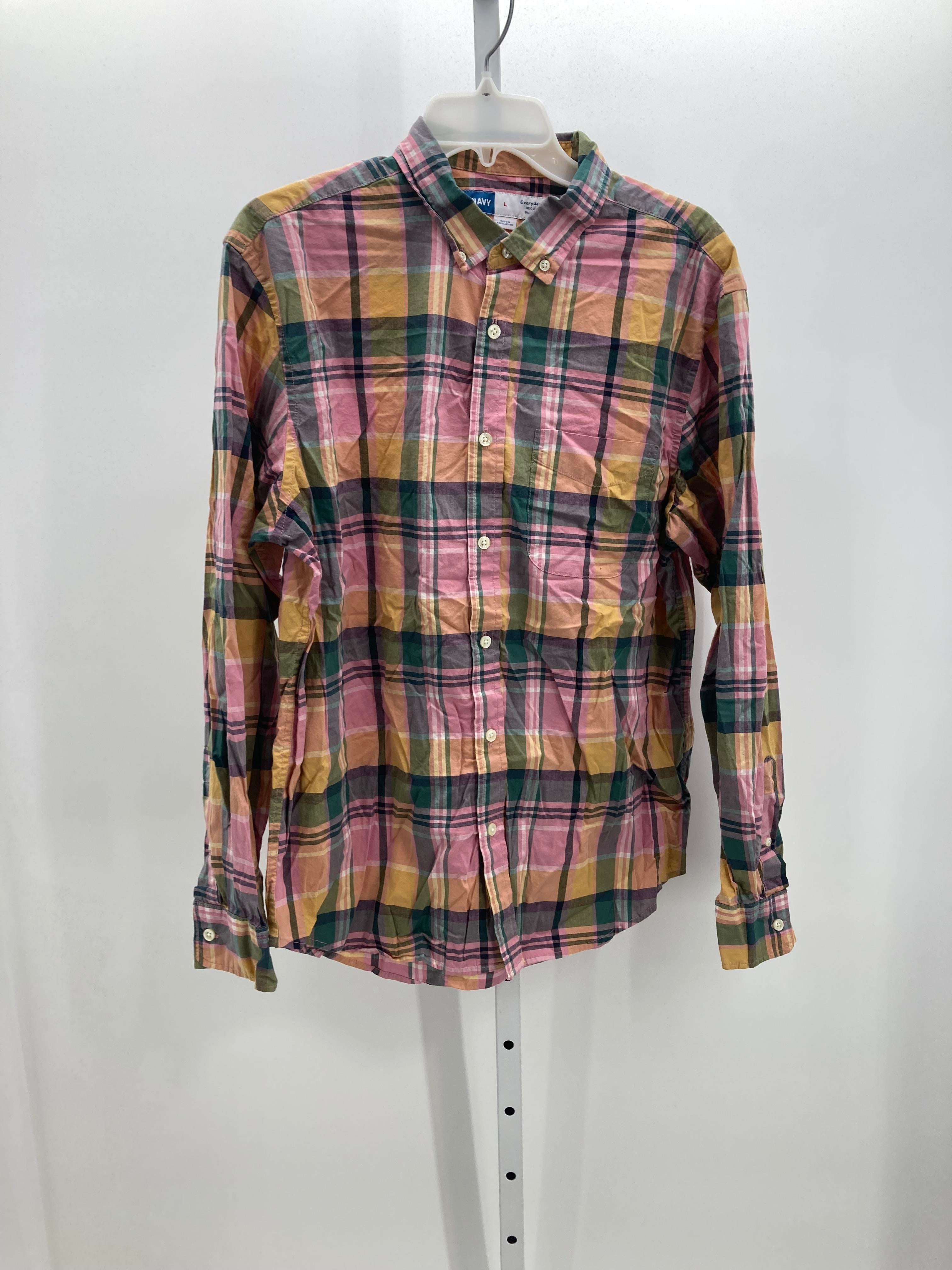 PLAID BTN DOWN