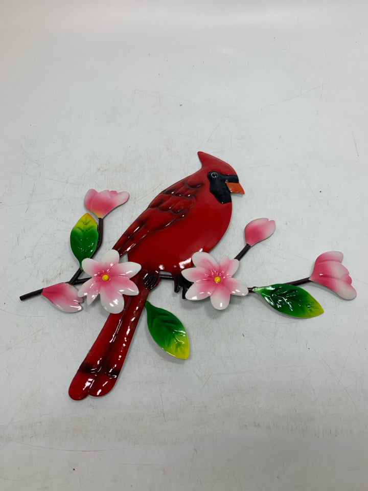 LIGHT WEIGHT METAL CARDINAL WALL HANGING.