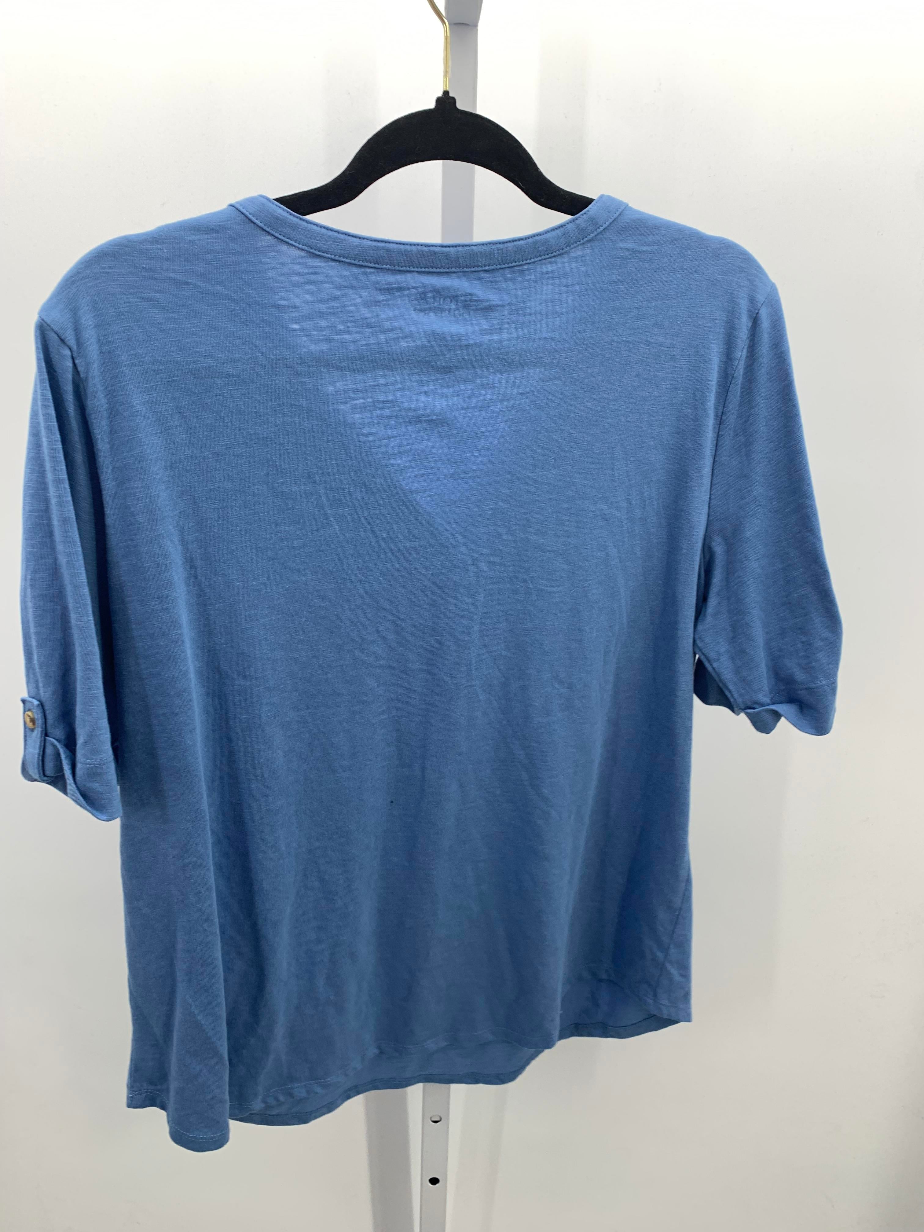 Croft & Barrow Size Large Misses Short Sleeve Shirt