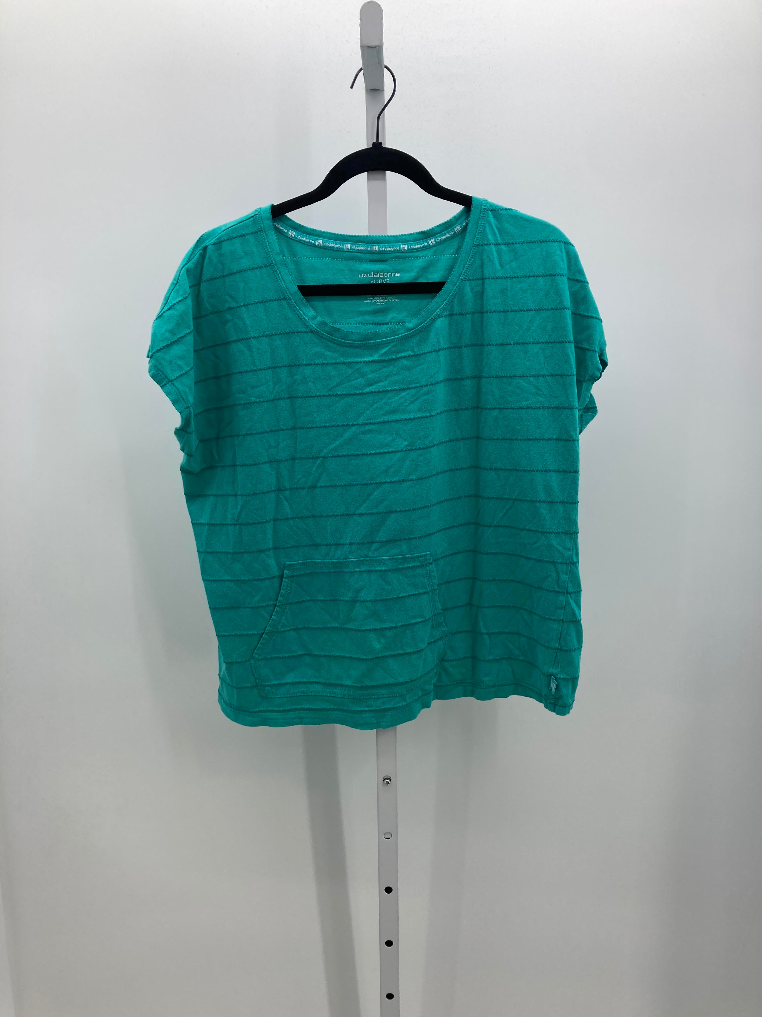 Liz Claiborne Size X Large Petite Petite Short Sleeve Shirt