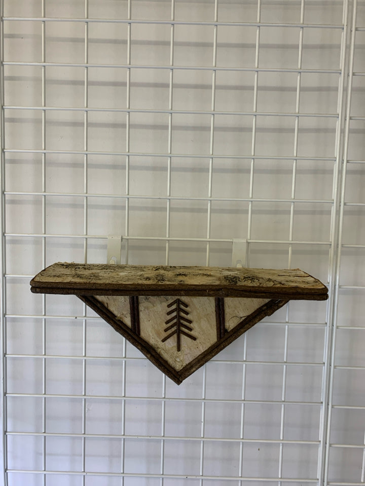 ADIRONDACK BROWN TWIG WOOD SHELF.