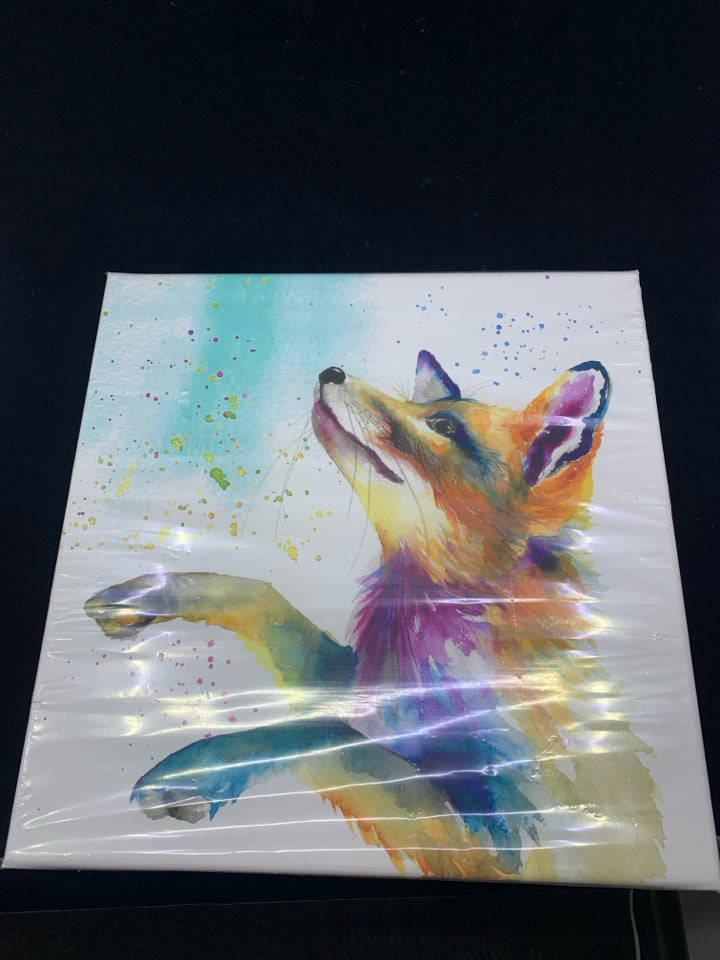 NIP WATER COLOR FOX CANVAS.