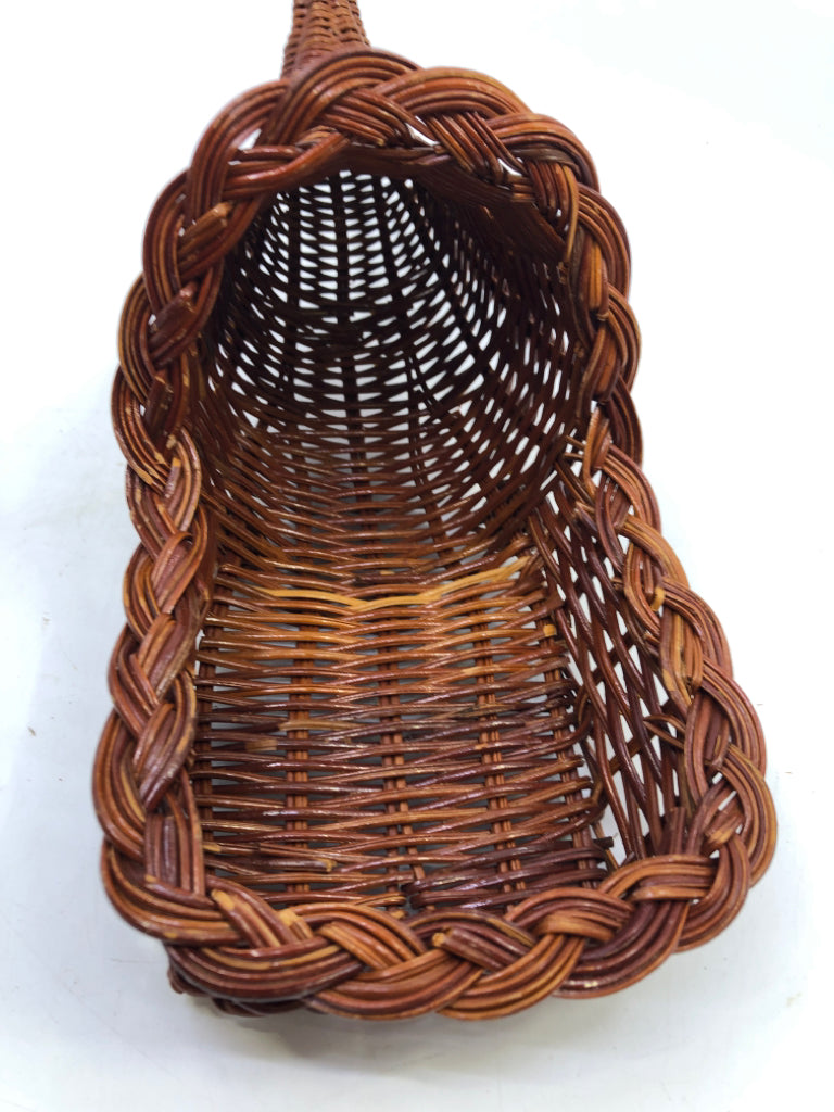 CORNUCOPIA SHAPED BASKET.