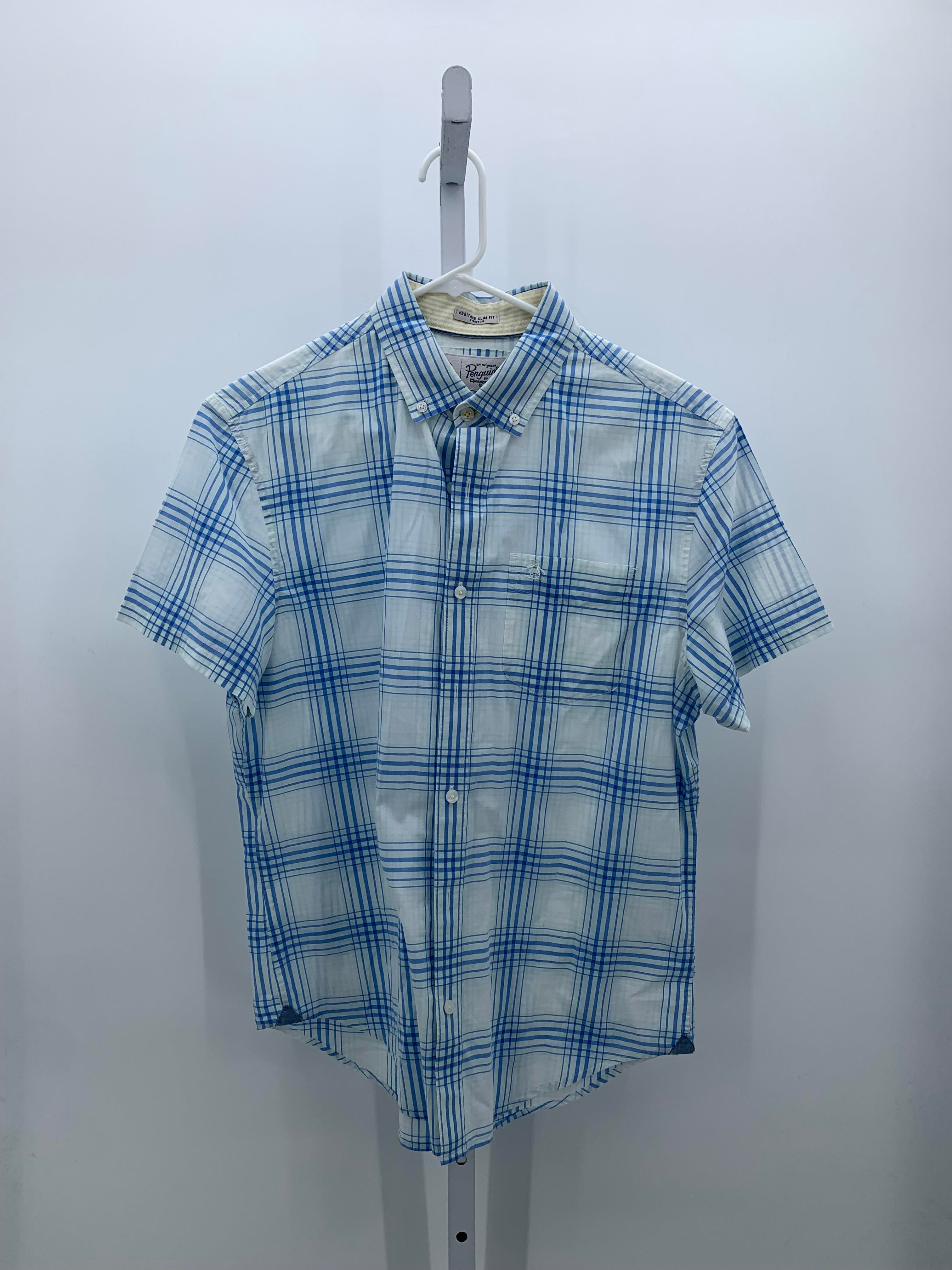 BLUE PLAID BTN DOWN