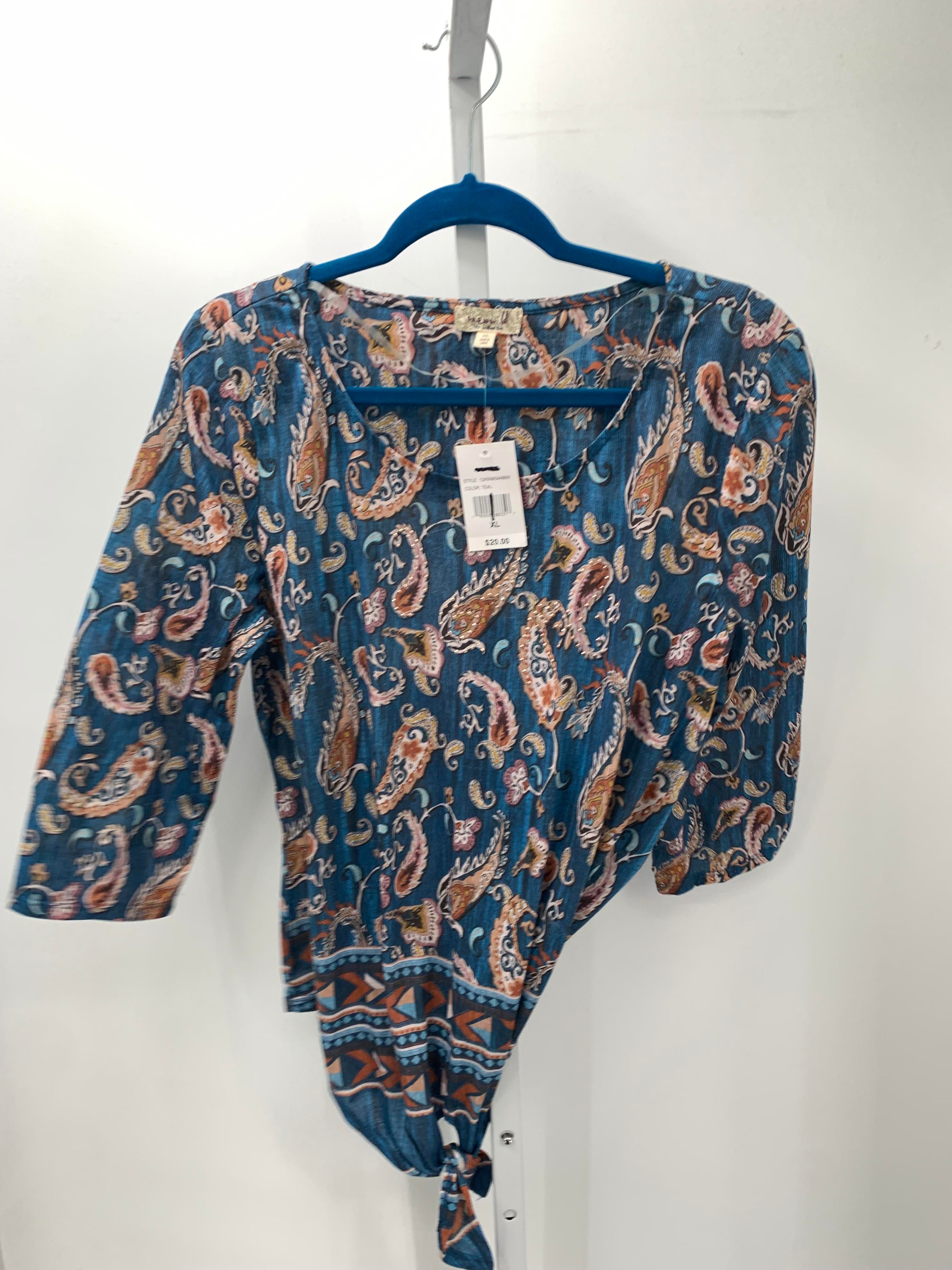 One World Size Extra Large Misses 3/4 Sleeve Shirt
