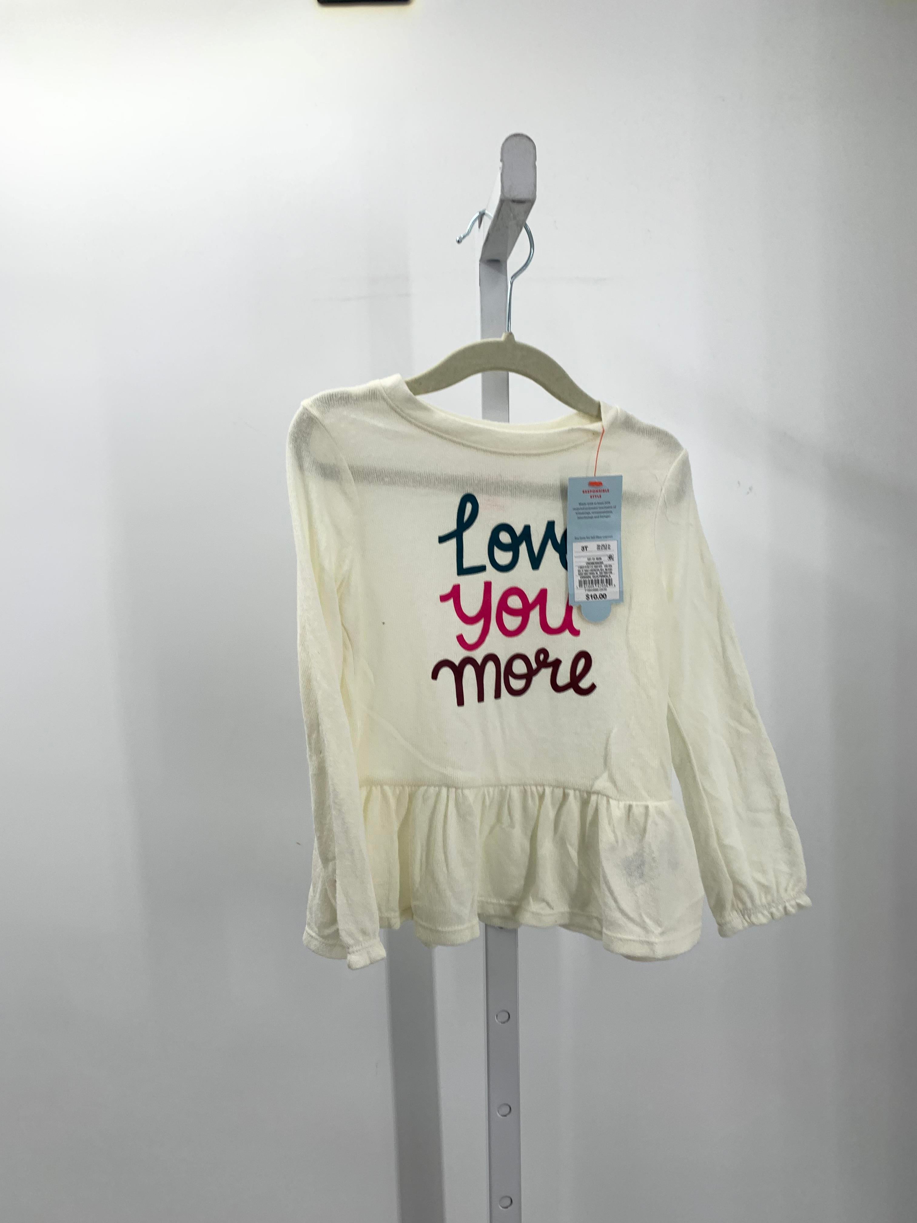 Cat & Jack Size 3T Girls Long Sleeve Shirt