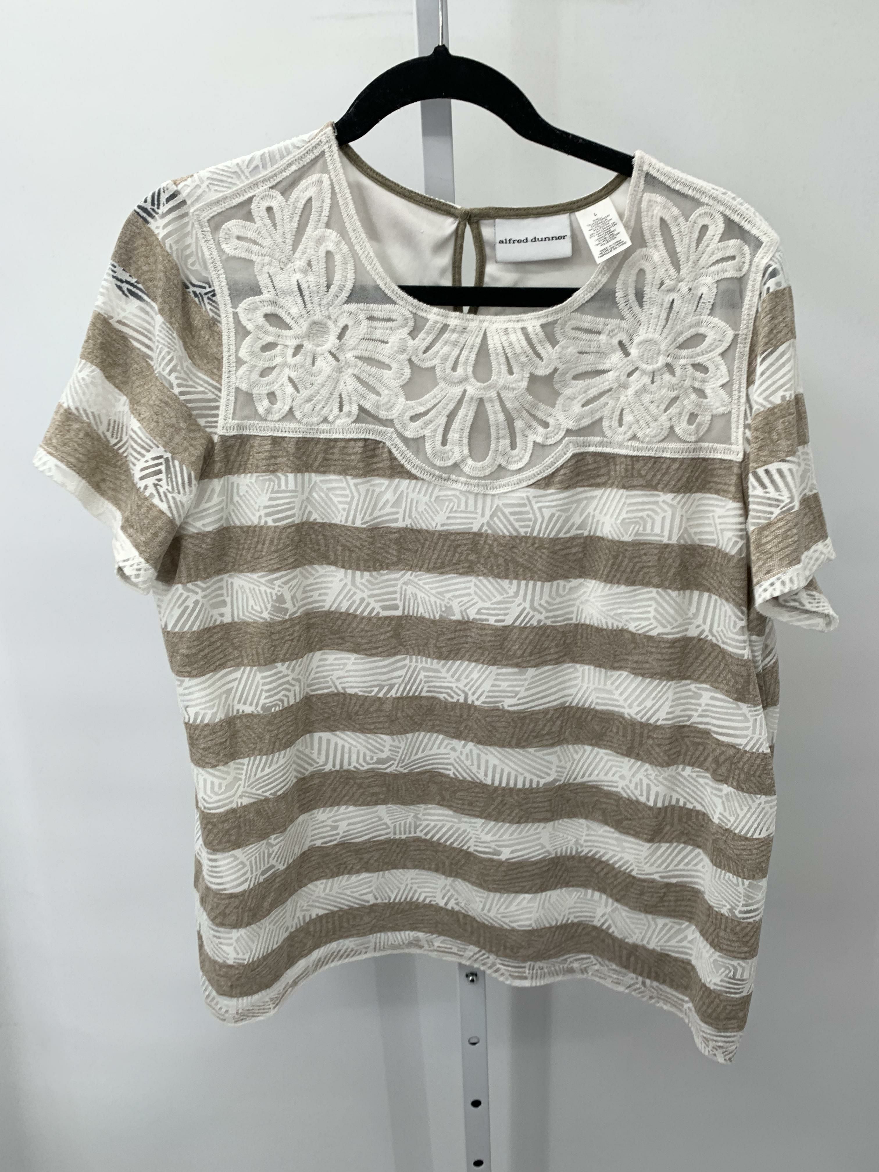 Alfred Dunner Size Large Misses Short Sleeve Shirt