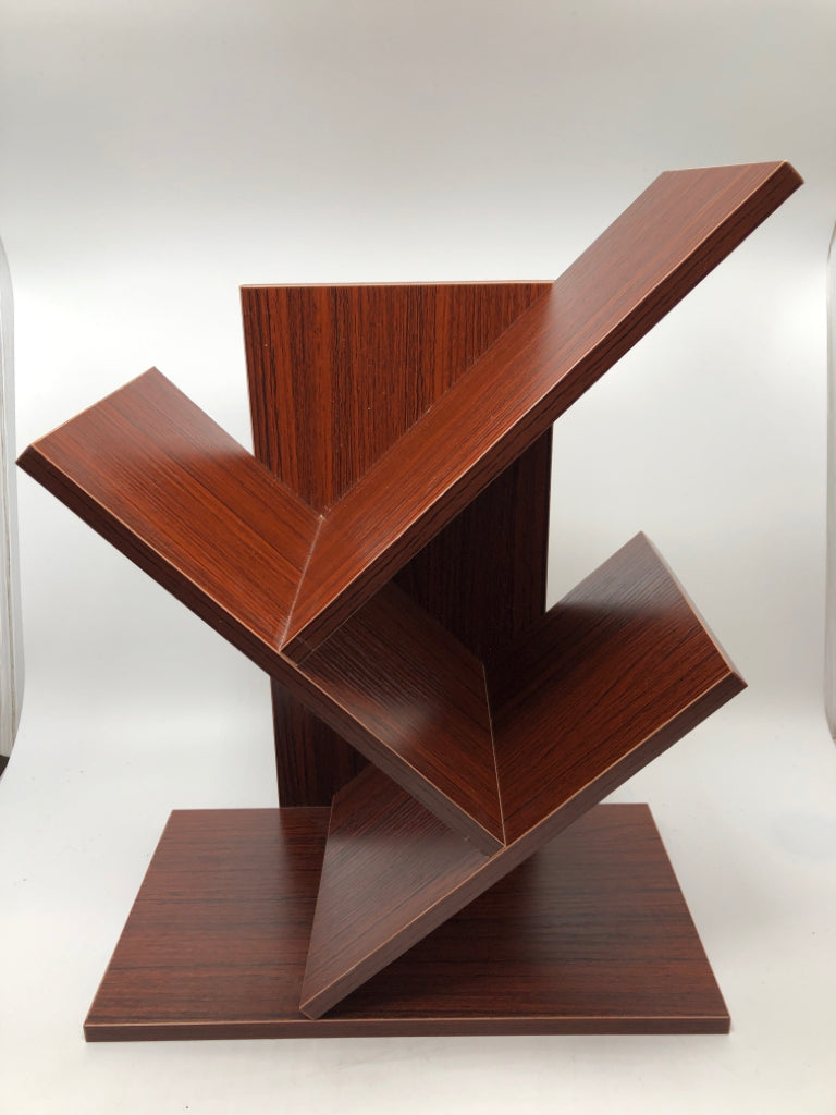 WOOD DESKTOP BOOK SHELF.