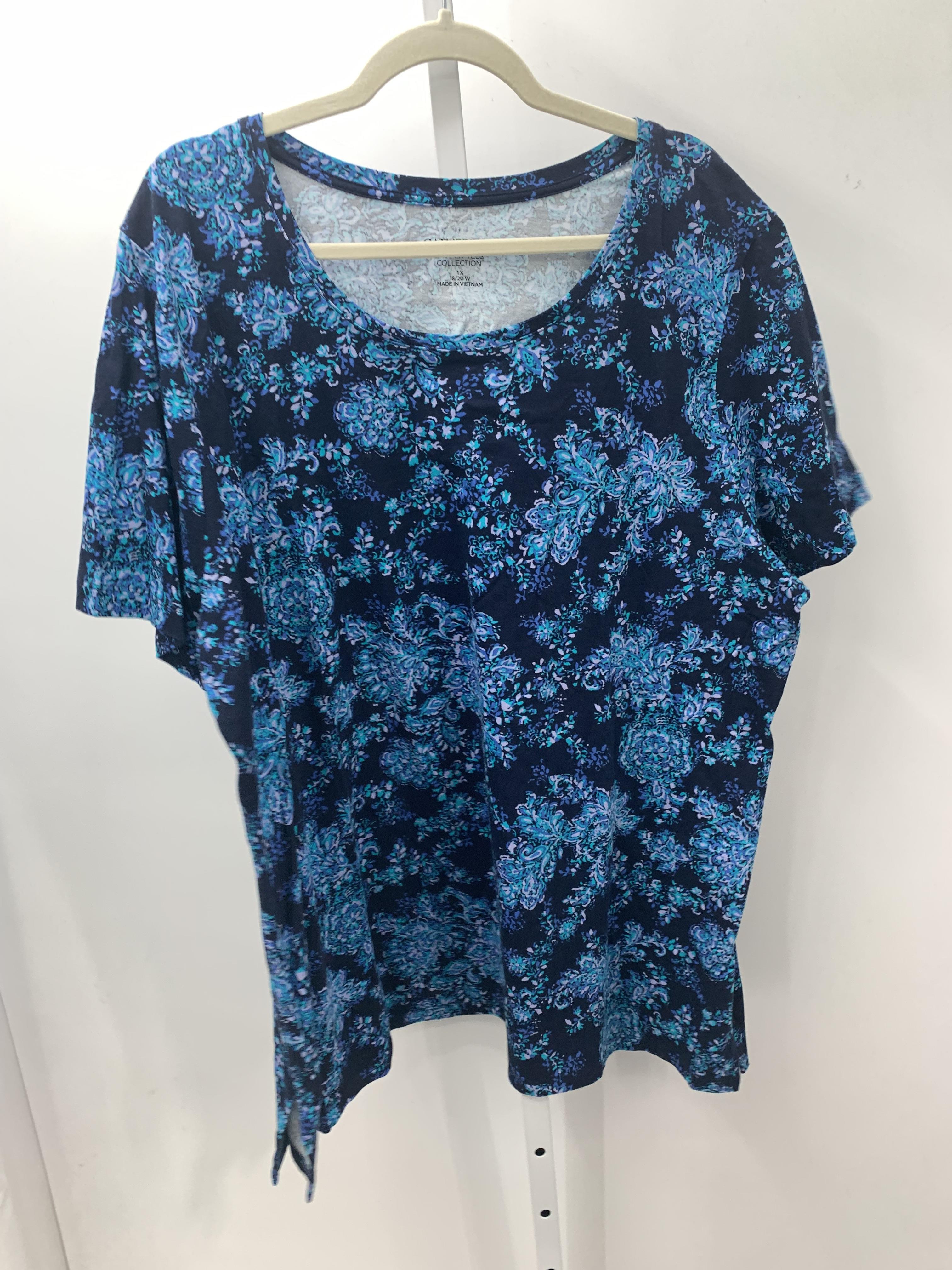 Catherine Size 1X Womens Short Sleeve Shirt