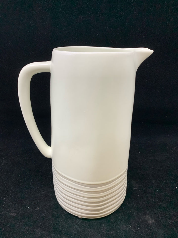 WHITE PITCHER-HEARTH & HAND.