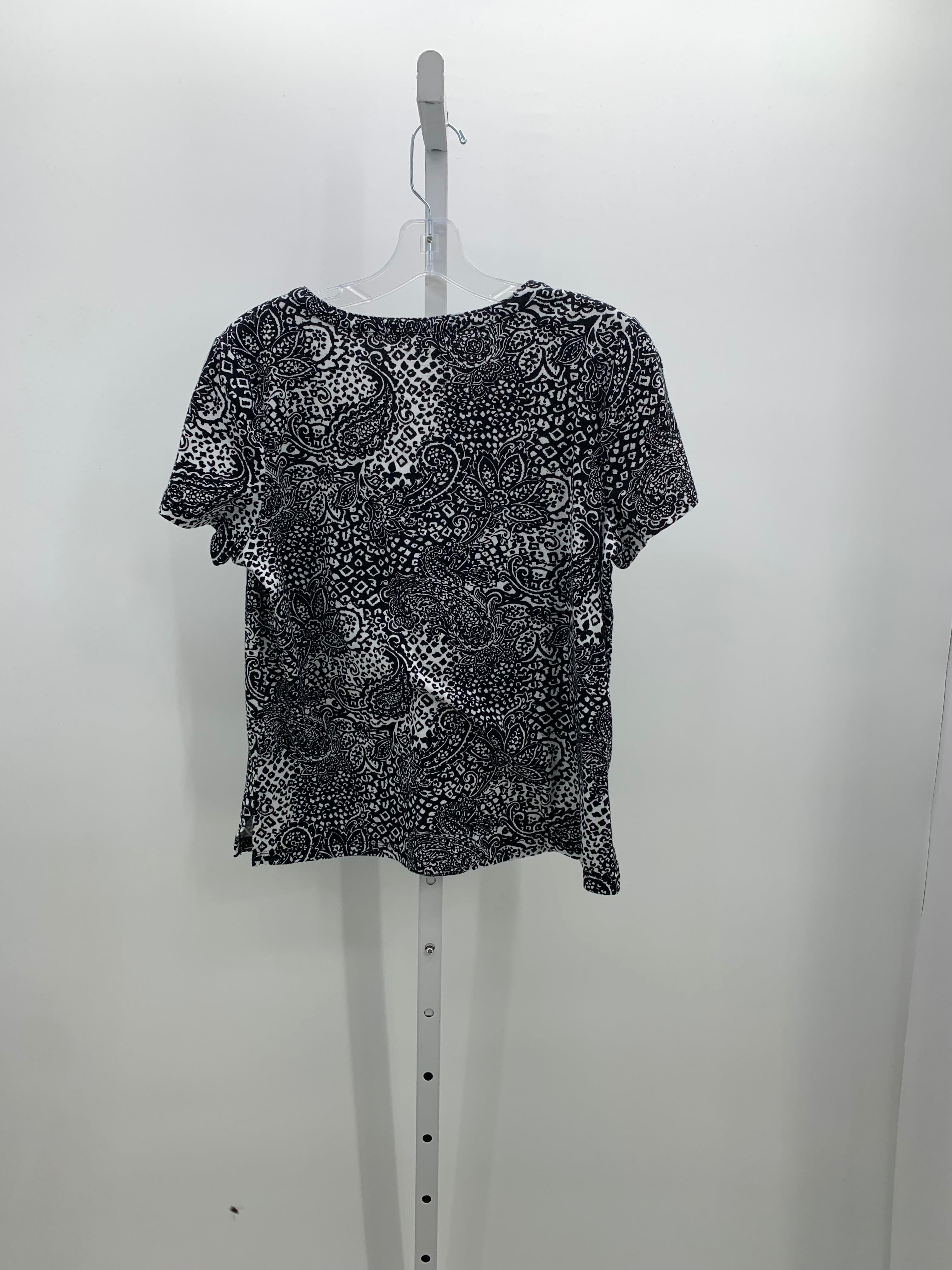 Jones New York Size Large Misses Short Sleeve Shirt