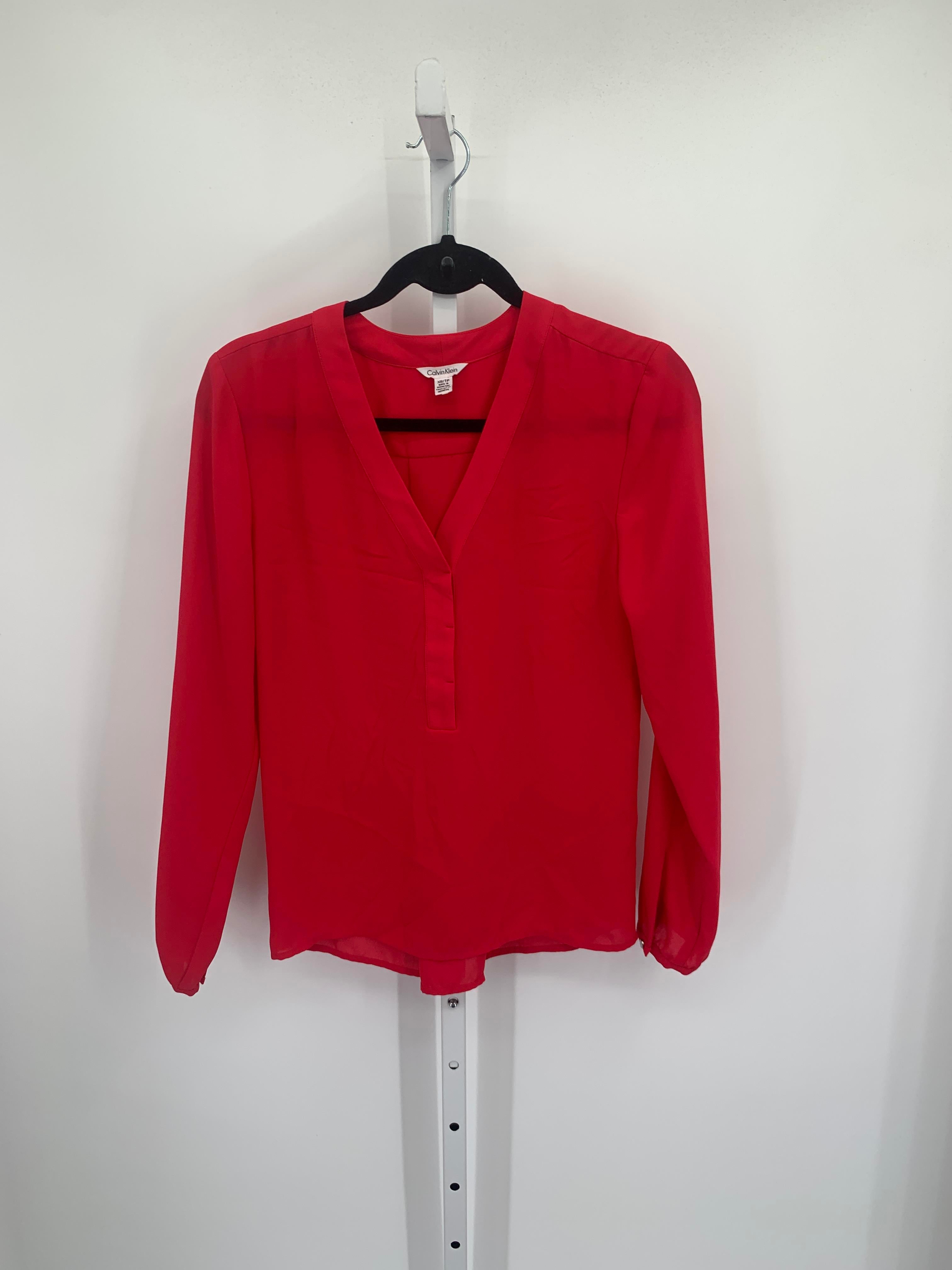 Calvin Klein Size X Small Misses Long Sleeve Shirt