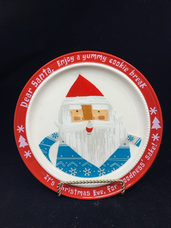 HALLMARK DEAR SANTA COOKIE PLATE.