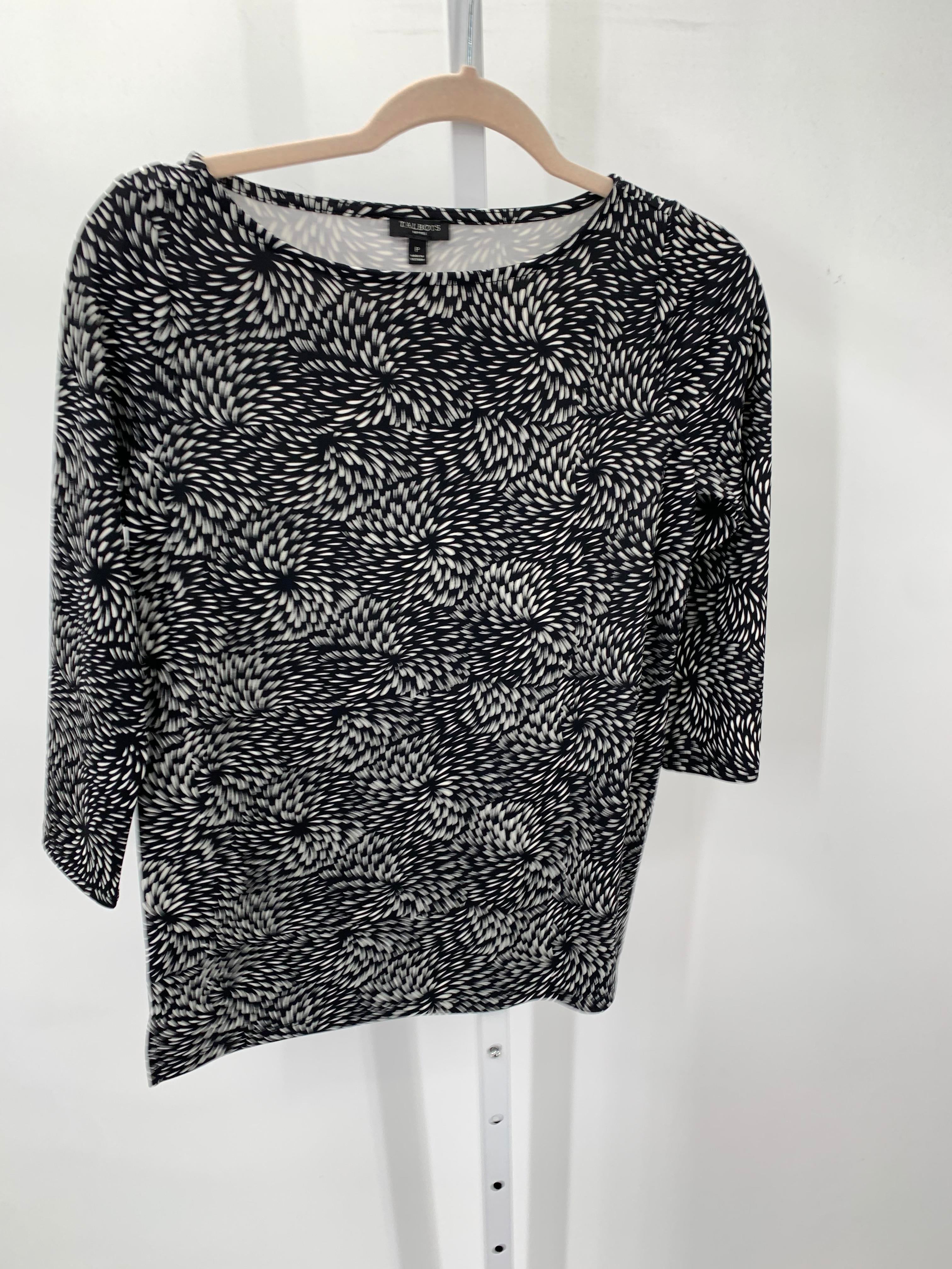 Talbots Size X Small Petite Petite 3/4 Sleeve Shirt