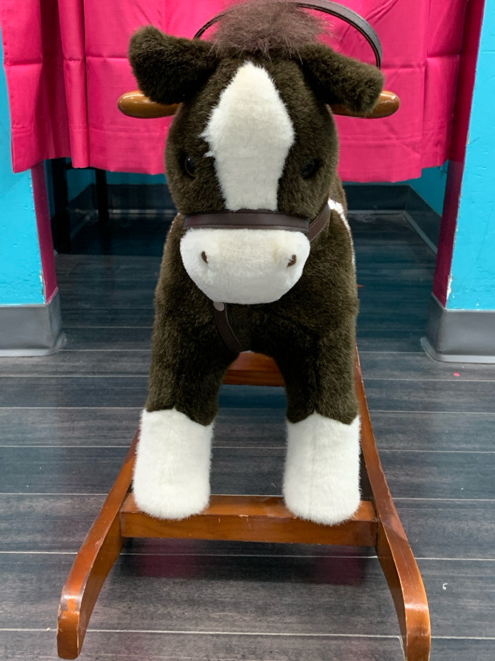 Chrisha Playful Plush Rocking Horse