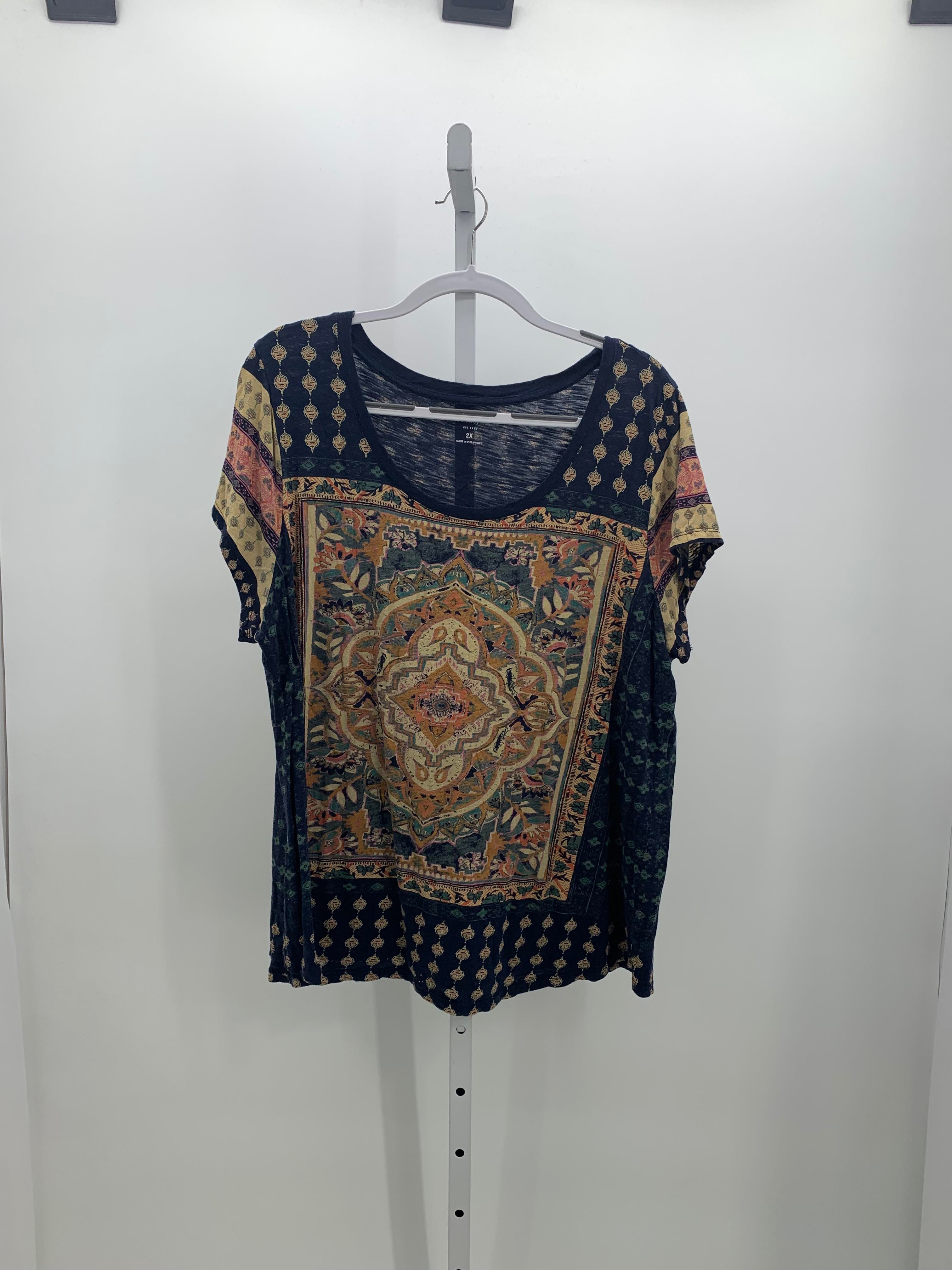 Lucky Brand Size 2X Womens Short Sleeve Shirt