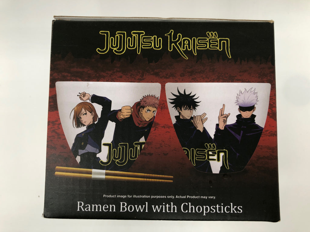 NIB JUJUTSU KAISEN RAMEN BOWL+CHOPSTICKS.