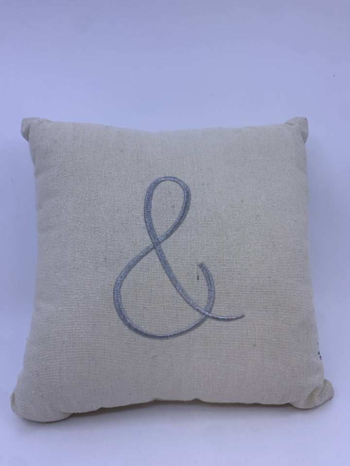 WHITE "&" ACCENT PILLOW-RAE DUNN.