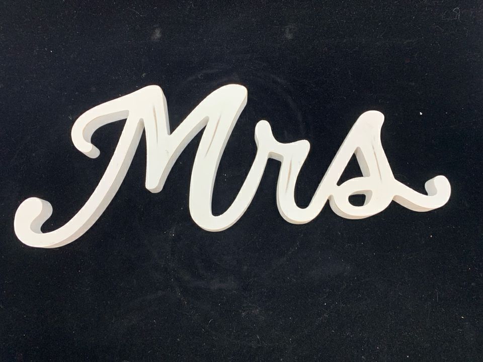 3PC MR & MRS BLOCK SIGN.