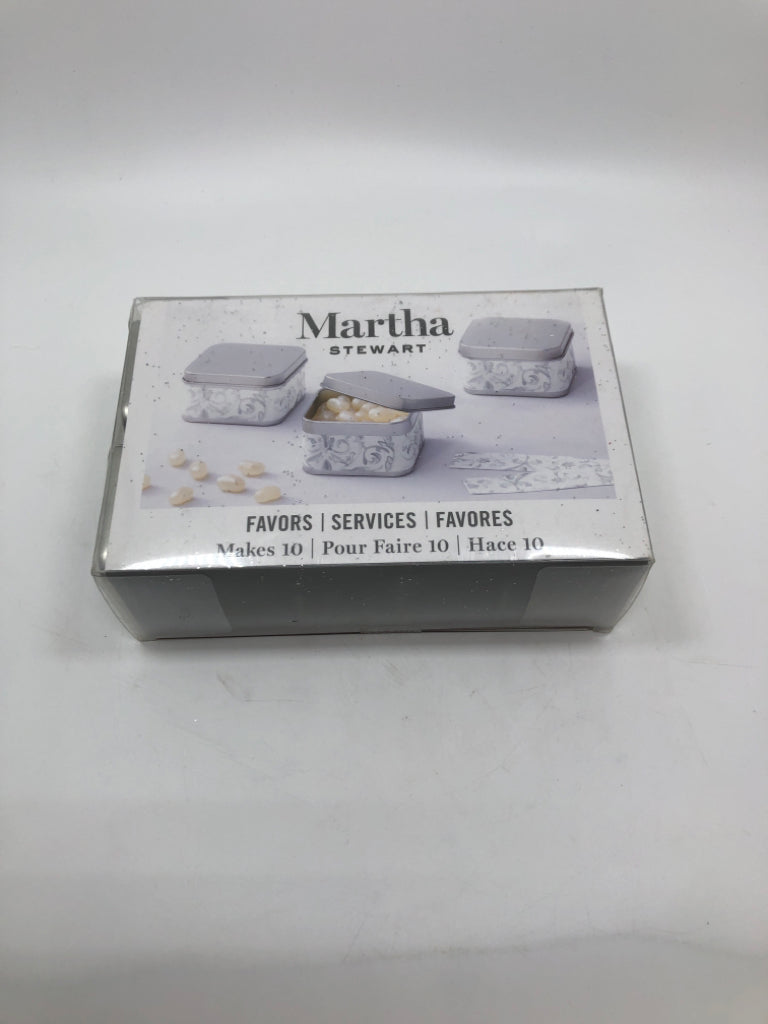 10 NIB WEDDING FAVOR BOXES.