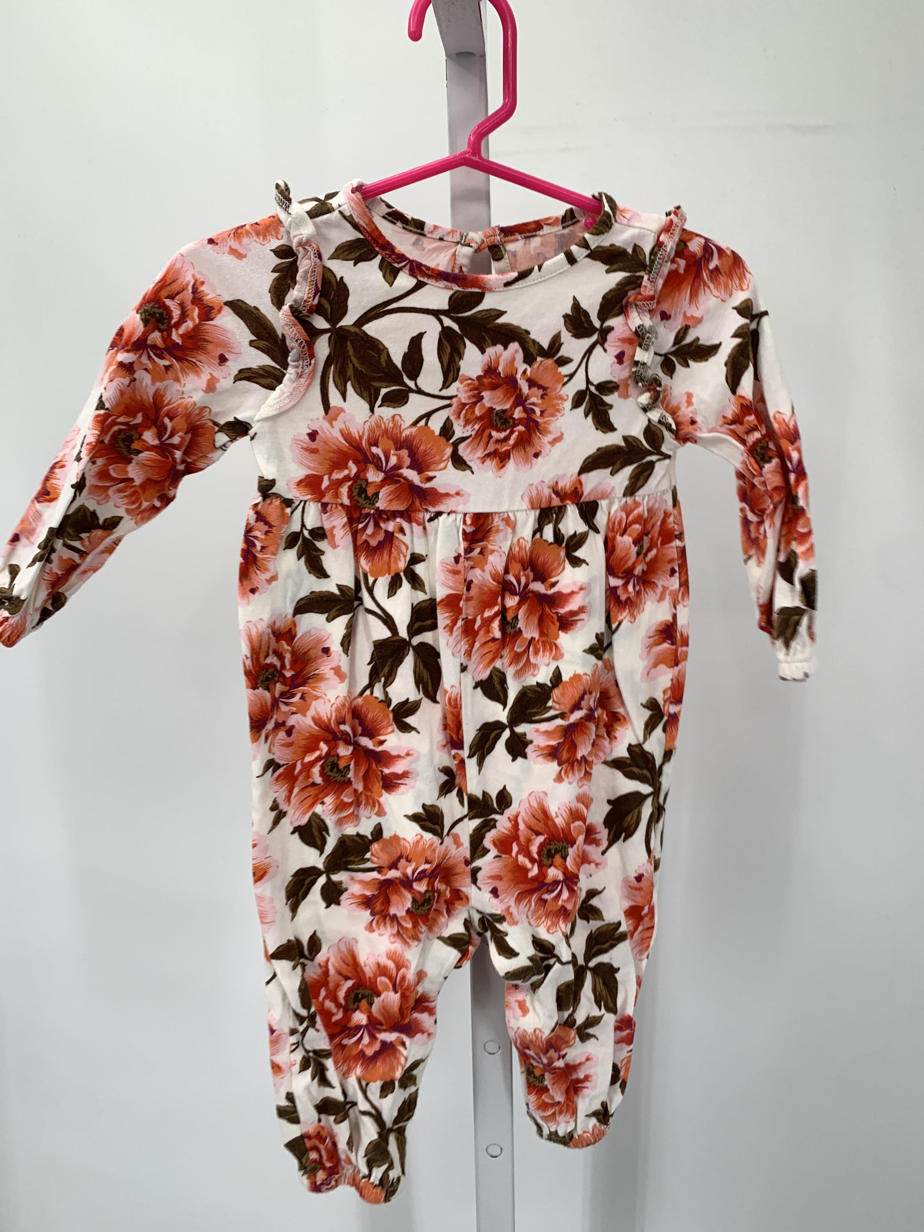 Old Navy Size 6-12 mon Girls Long Slv. Romper