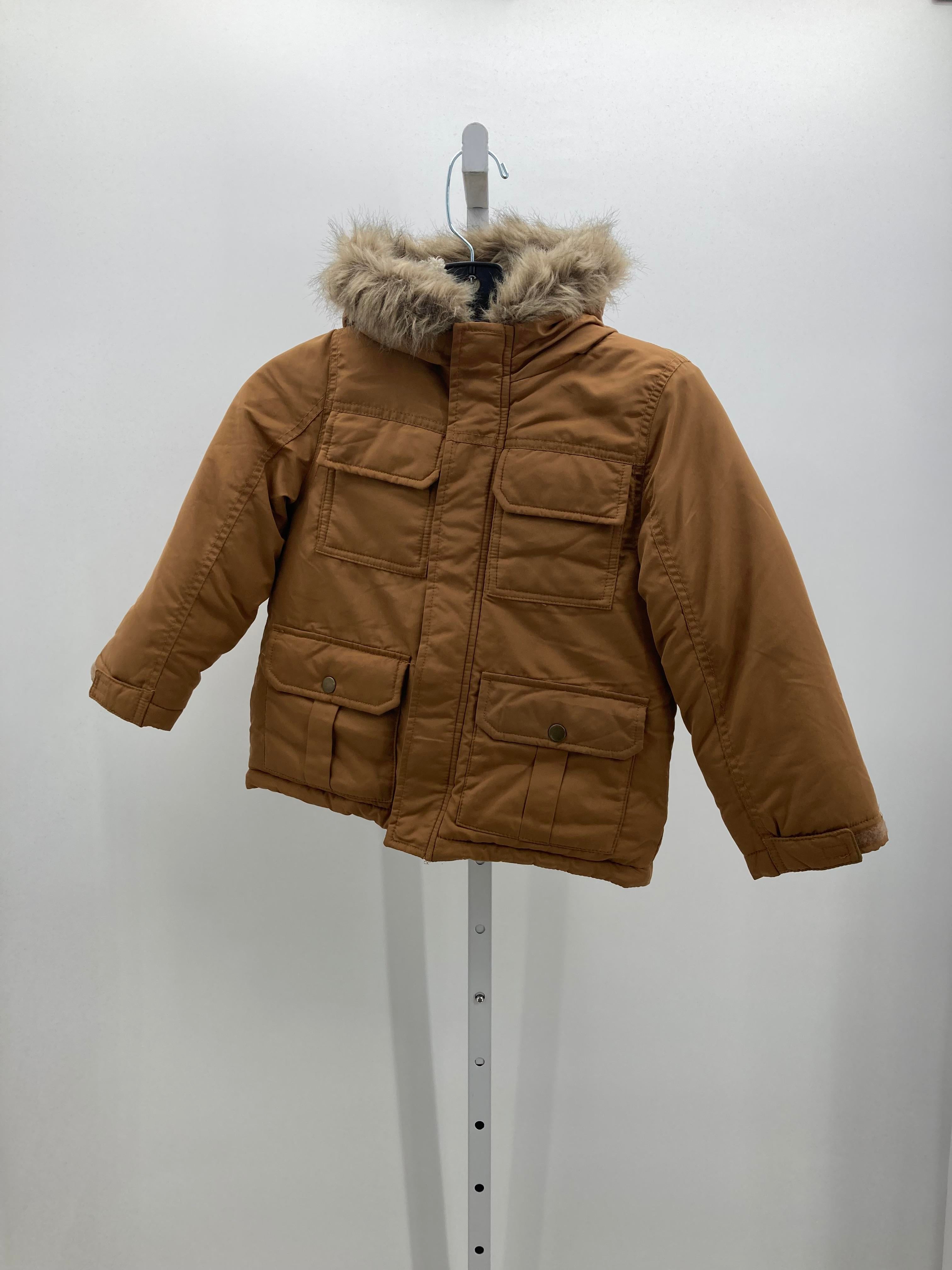 FAUX FUR TRIM COAT WITH HOOD