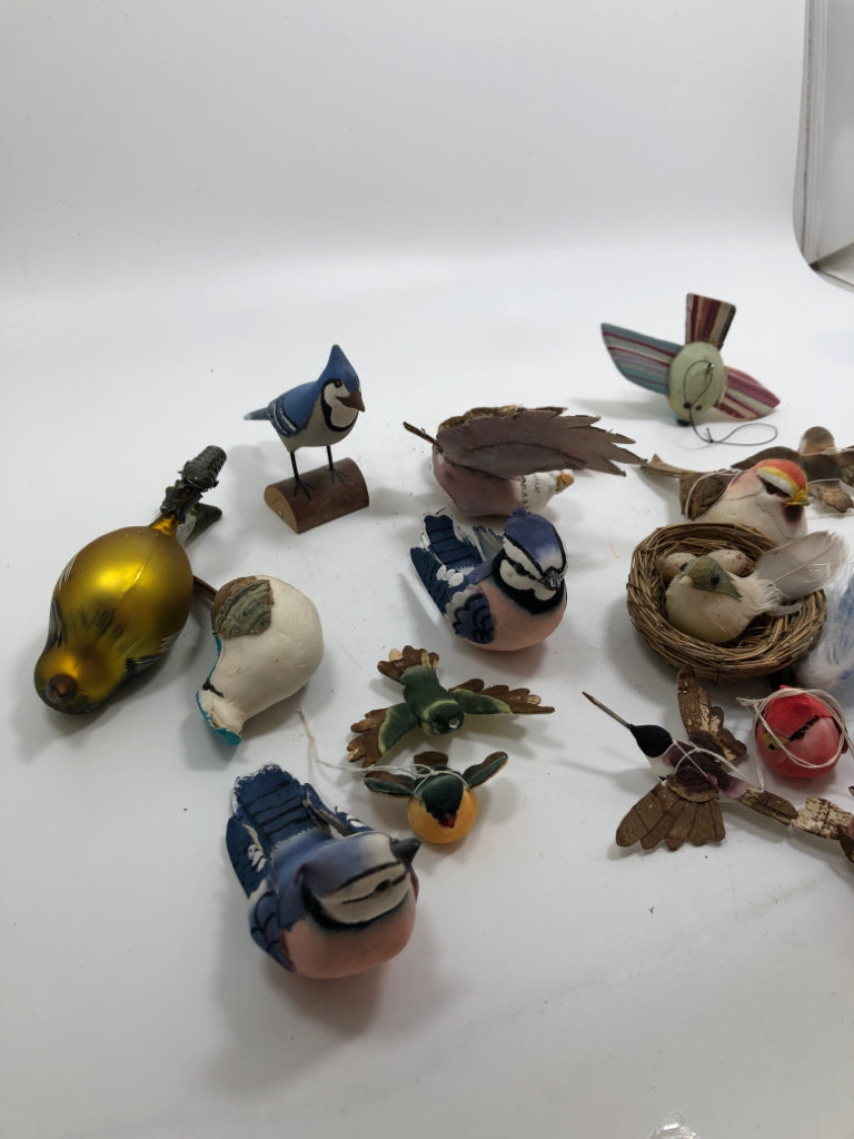 BAG OF ASSORTED CORK BIRDS.