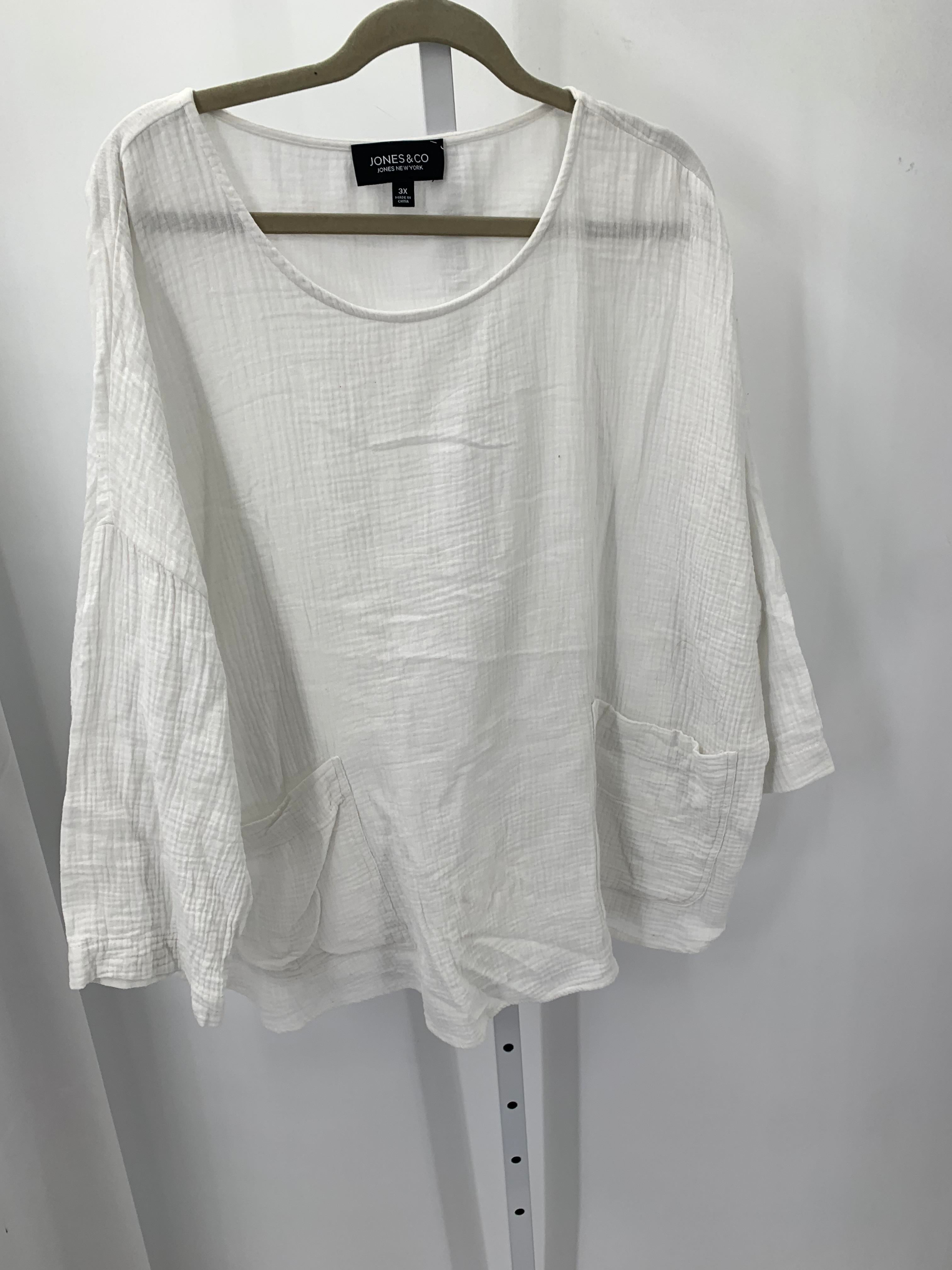 Jones New York Size 3X Womens 3/4 Sleeve Shirt