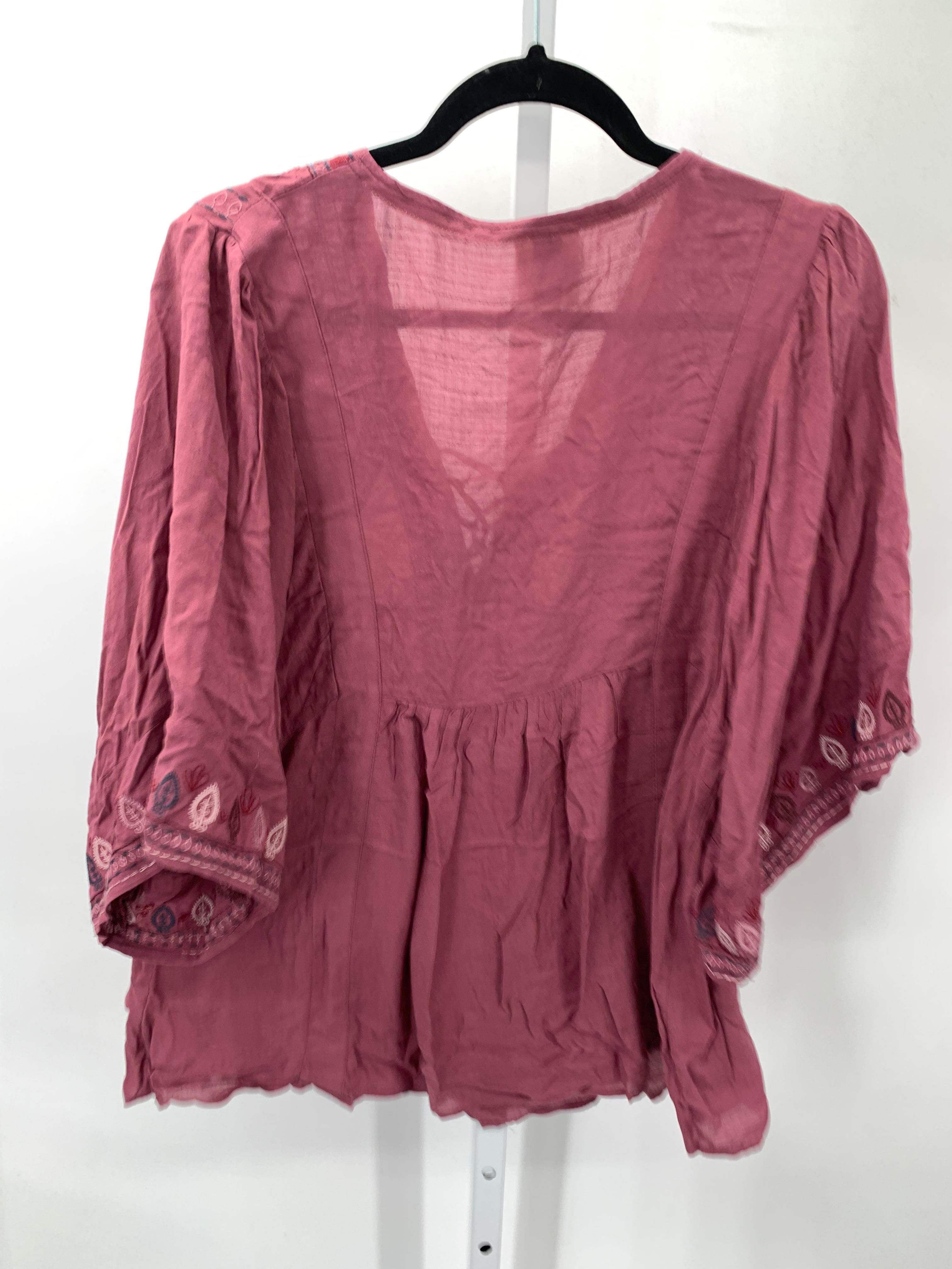 Knox Rose Size Large Misses Short Sleeve Shirt