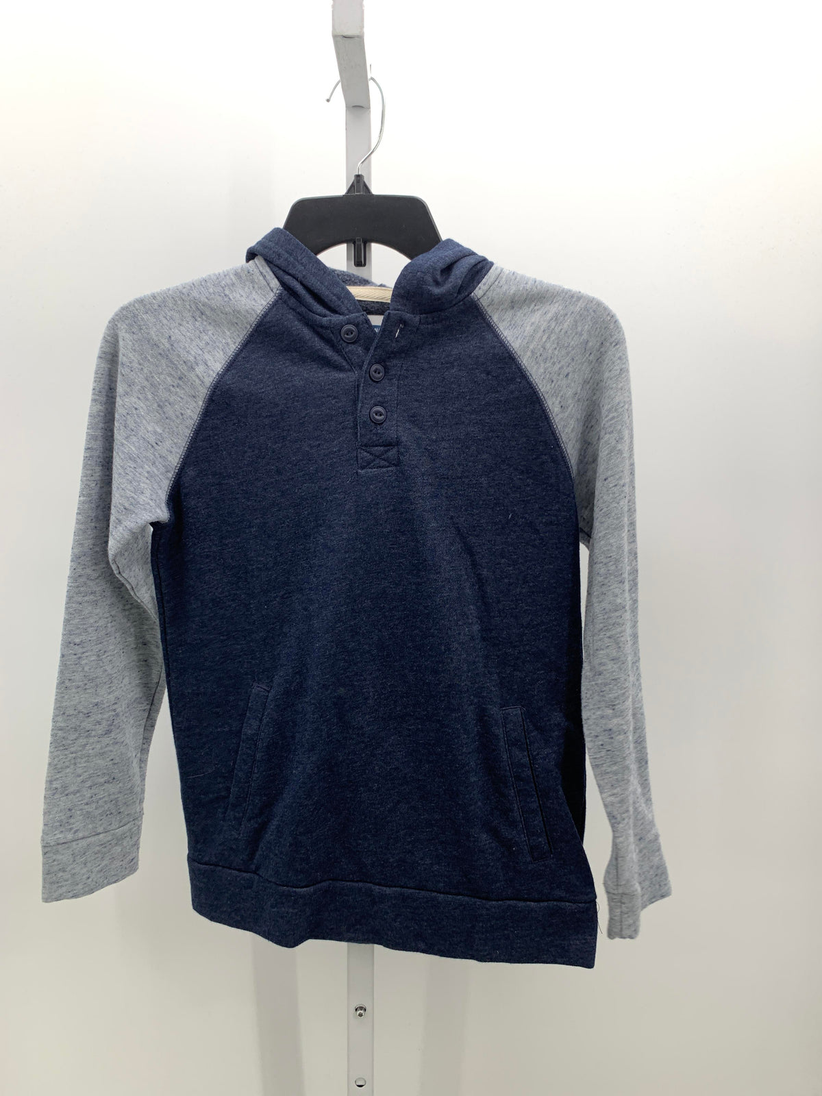 HOODED HENLEY KNIT