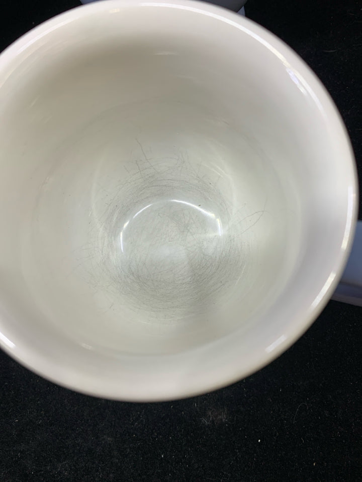 4PC PALE BLUE MUG W/FOOTED BASE.