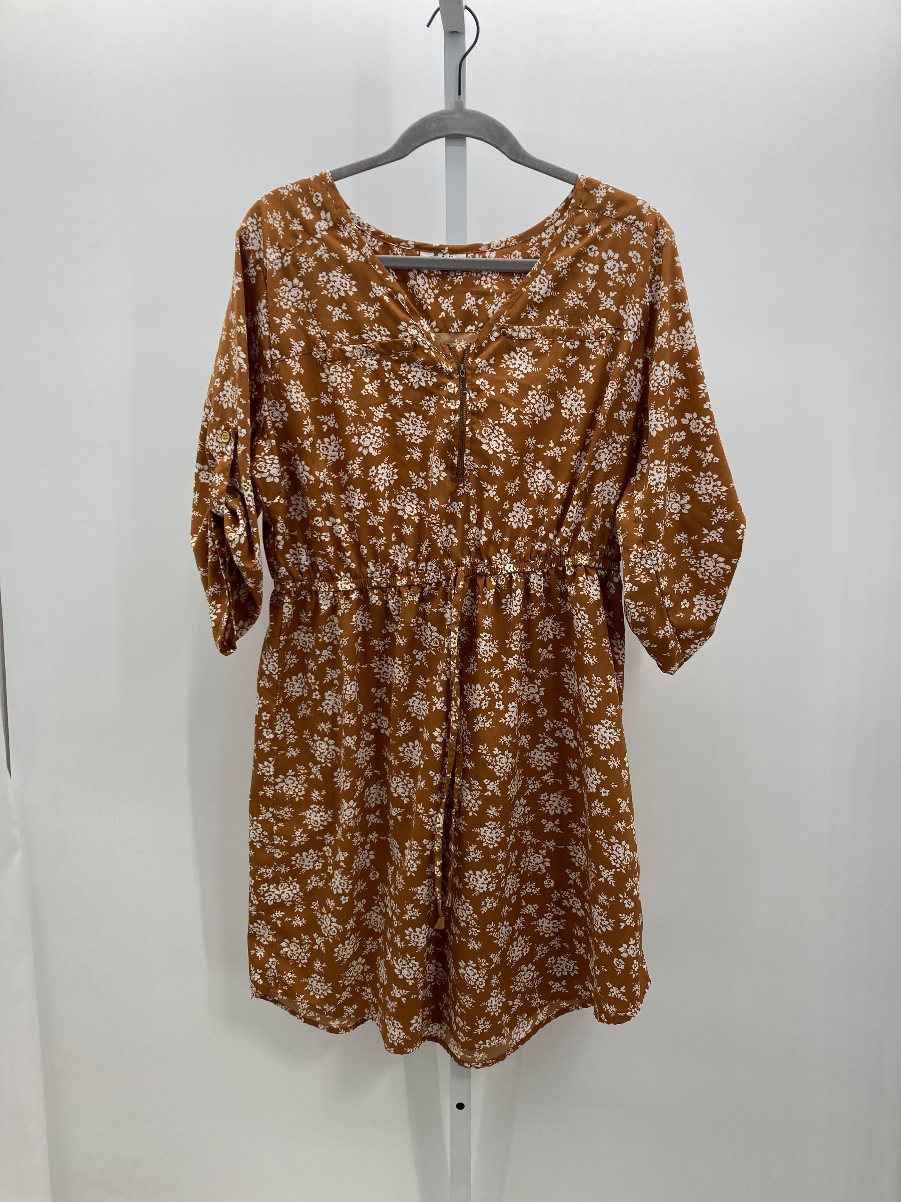 Size 1X Womens 3/4 Sleeve Dress