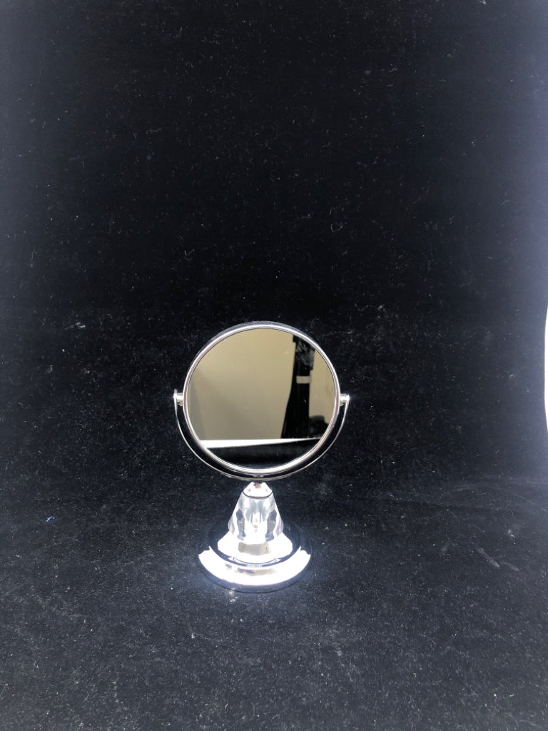 SILVER STAND MIRROR.