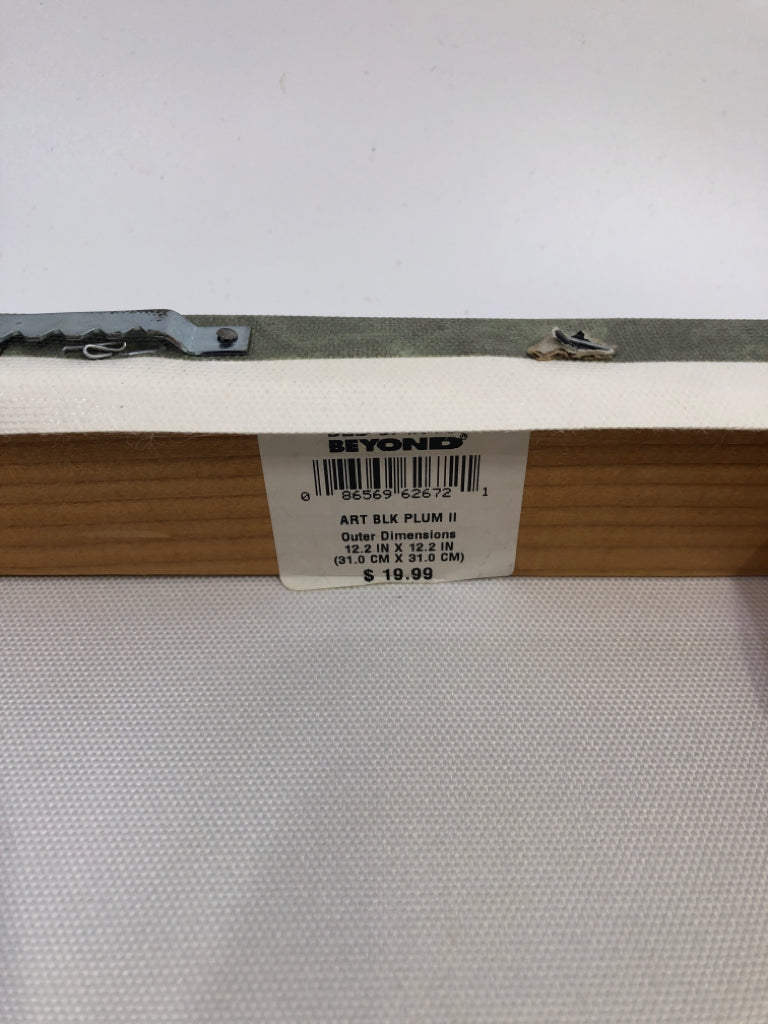 BLACK PLUM FLOWER CANVAS.