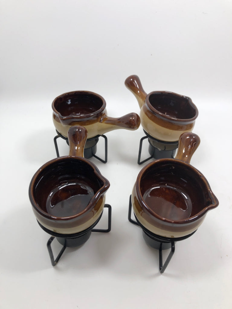4PC BUTTER WARMERS ON STANDS- IN BOX