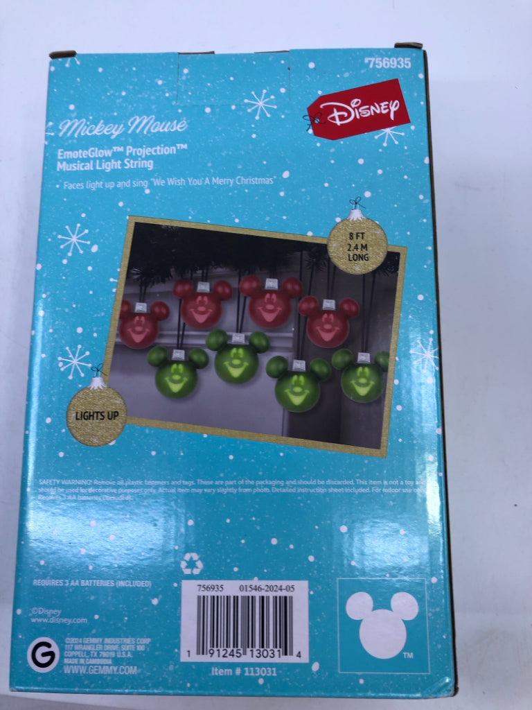 NIB MICKEY MOUSE MUSICAL LIGHT STRING.