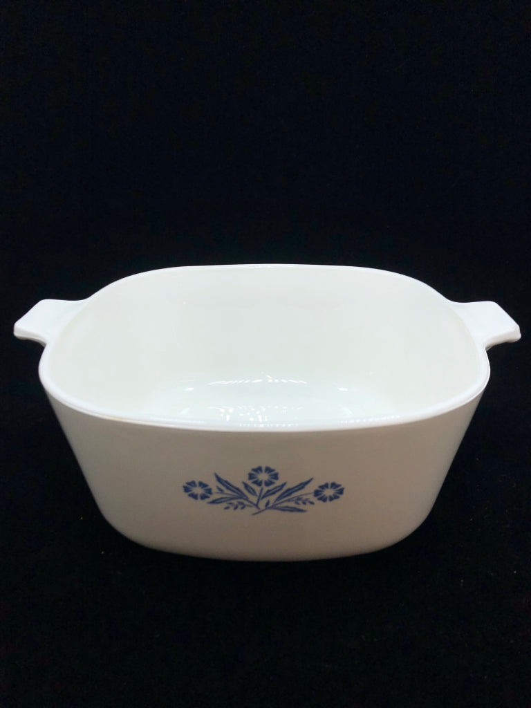 VTG BLUE CORNFLOWER CASSEROLE DISH.