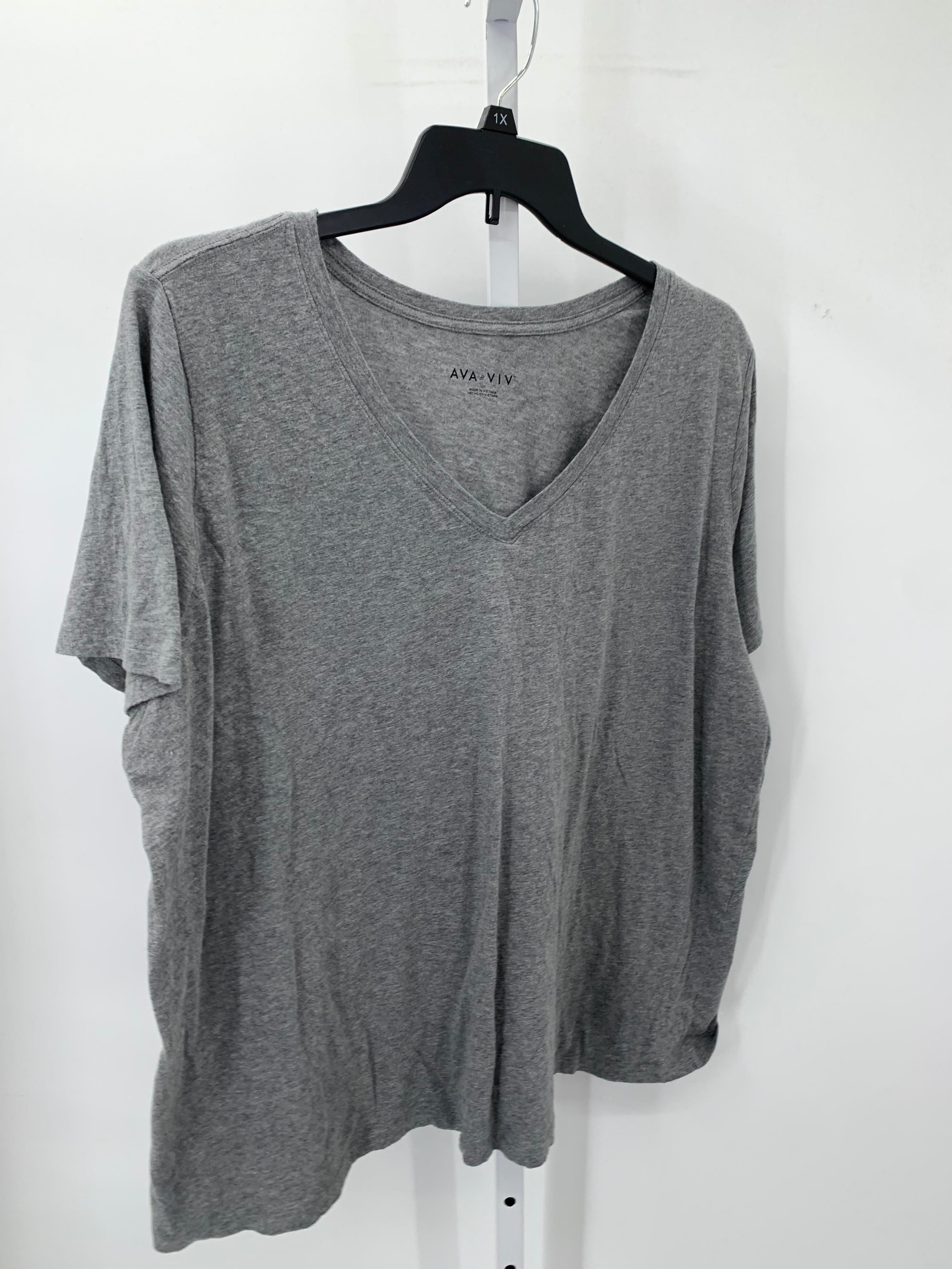 Ava & Viv Size 2X Womens Short Sleeve Shirt