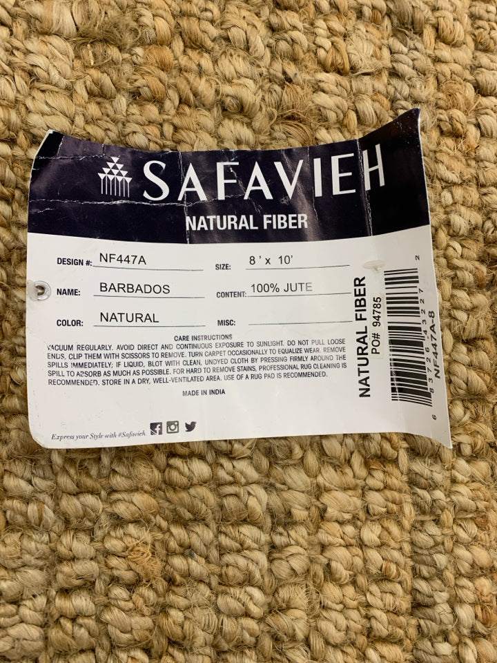 NWT JUTE NATURAL FIBER RUG.