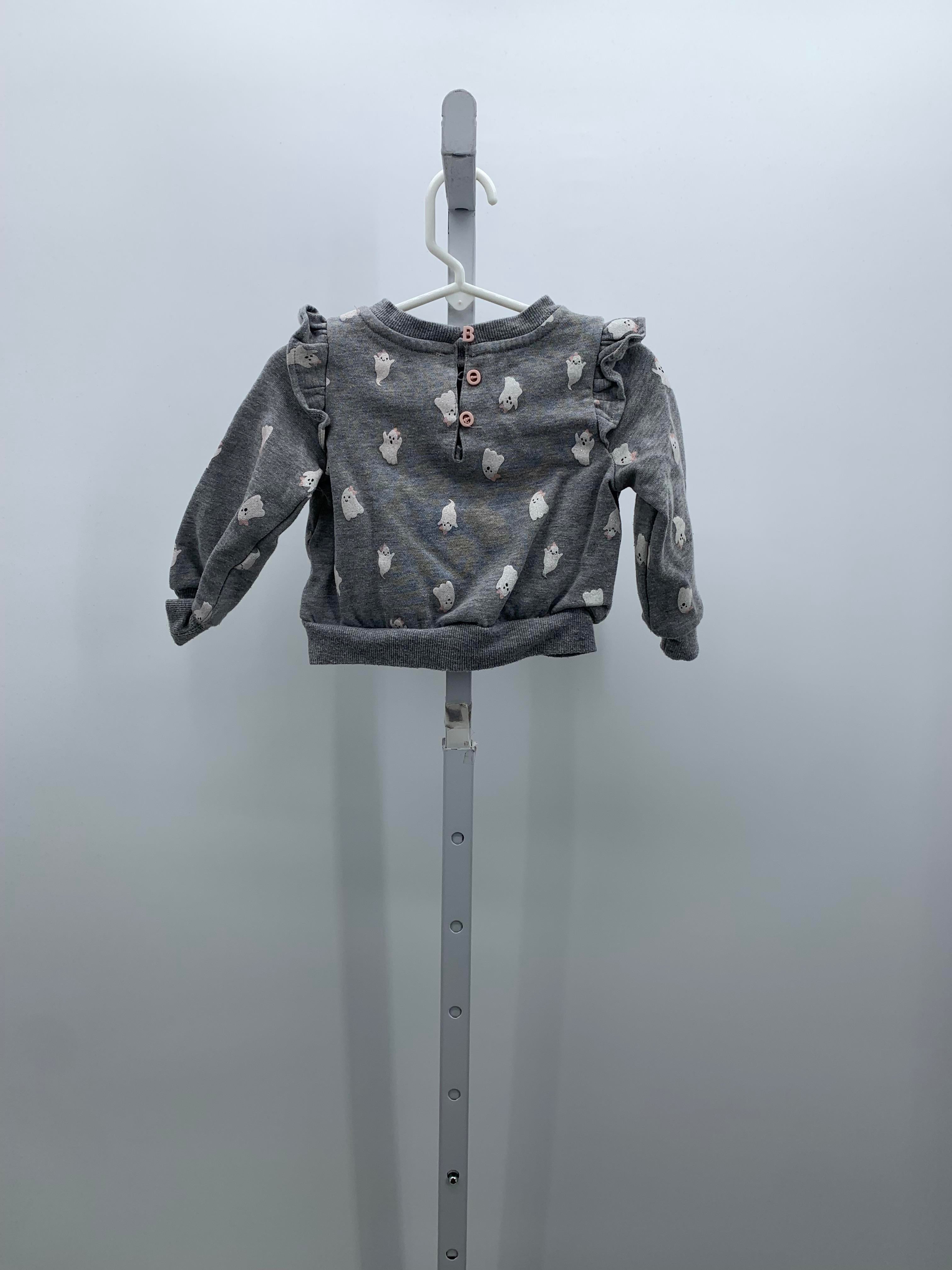 LONG SLV SHIRT GLITTER GHOSTS
