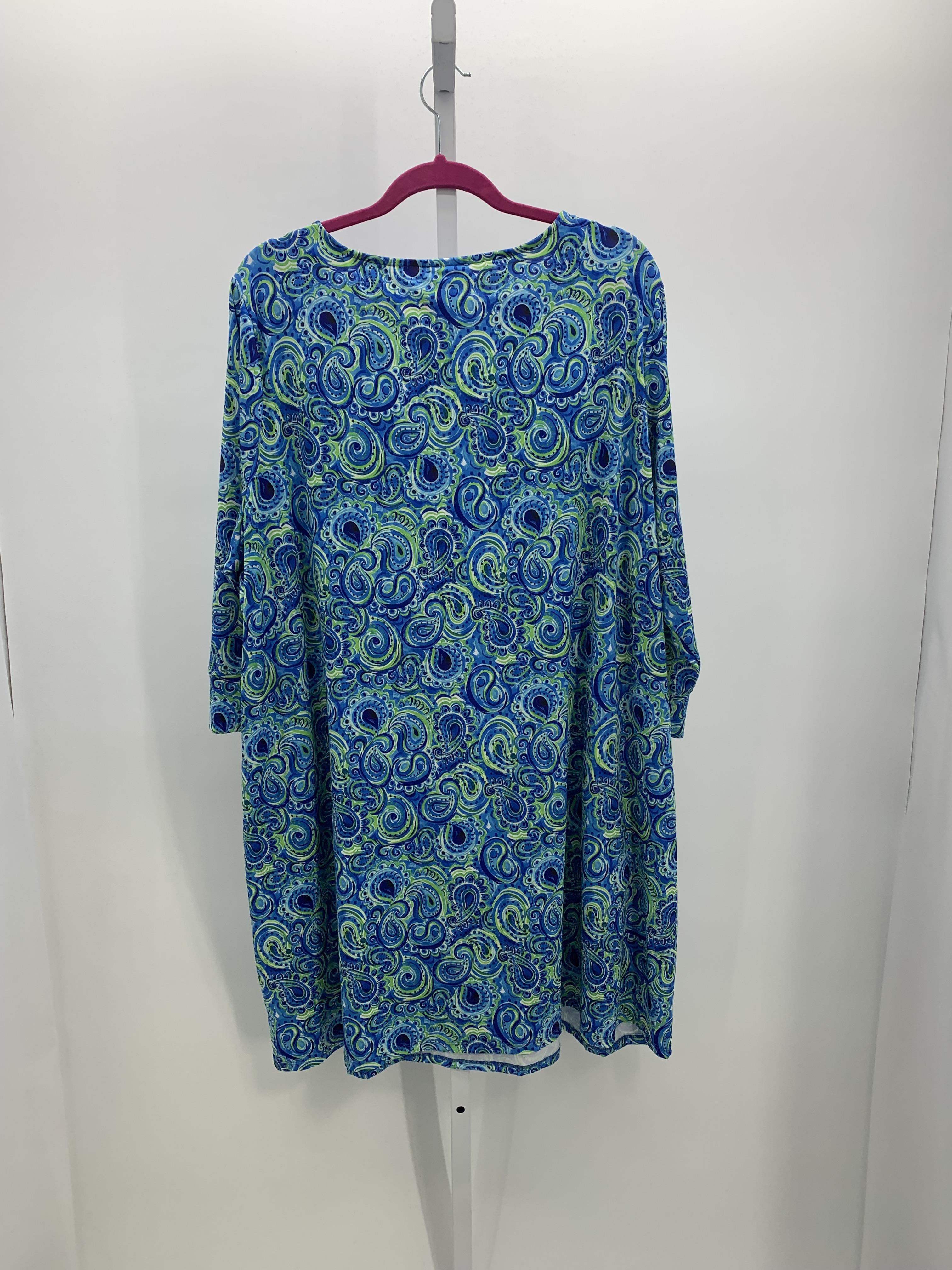 Stella Parker Size 3X Womens 3/4 Sleeve Dress