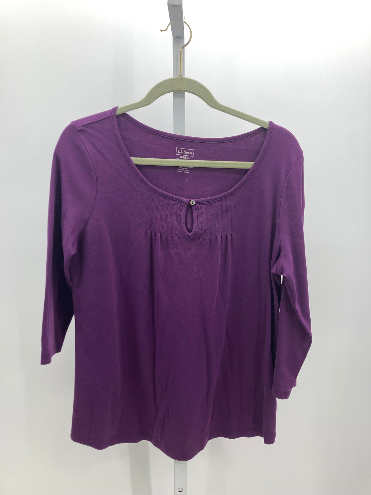 LL Bean Size Medium Misses 3/4 Sleeve Shirt