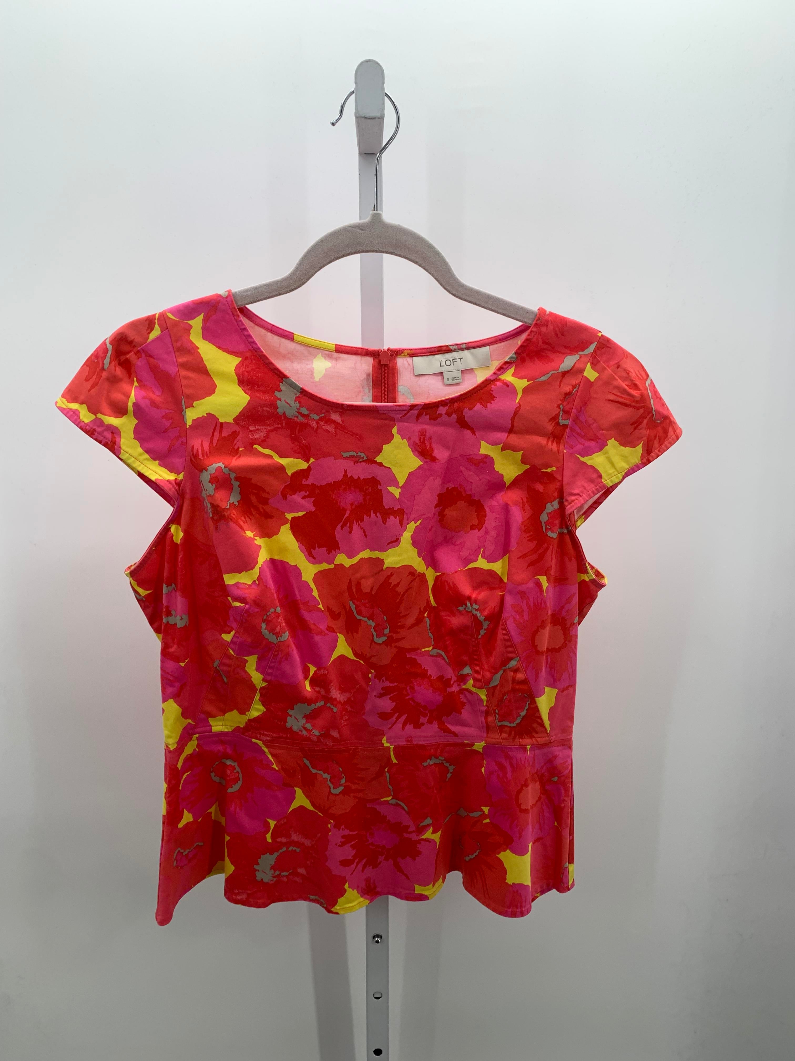Loft Size 8 Misses Short Sleeve Shirt