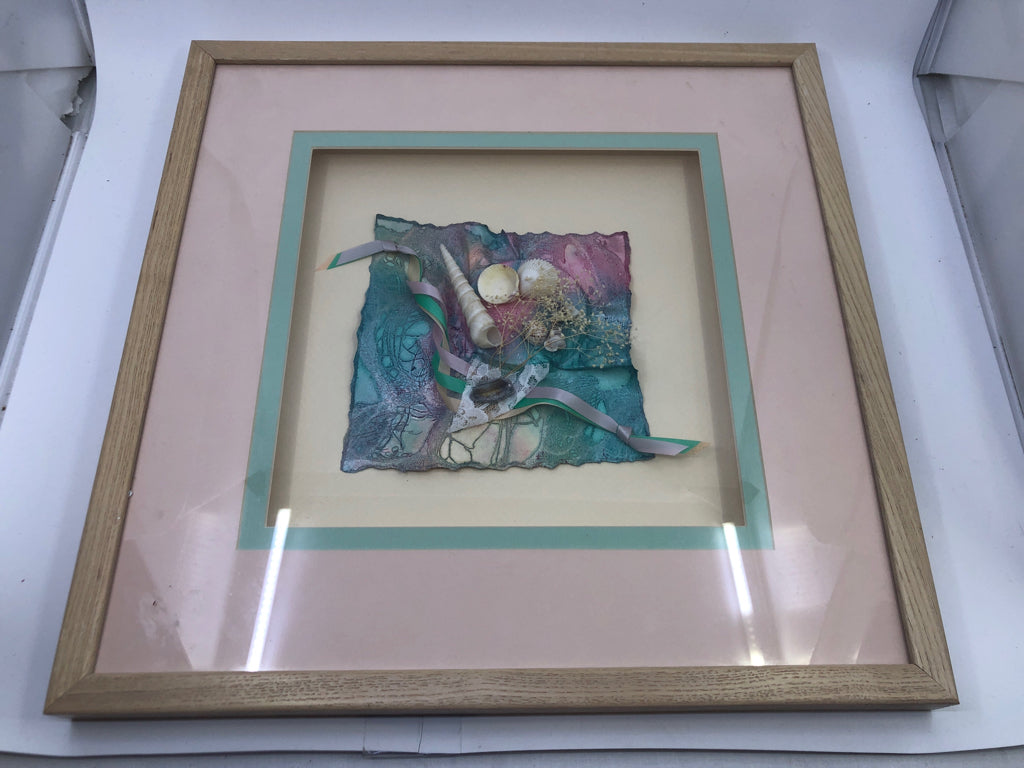 SEASHELL SHADOWBOX WALL ART.